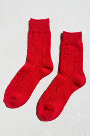 Le Bon Shoppe - Cashmere Pointelle Socks | Red