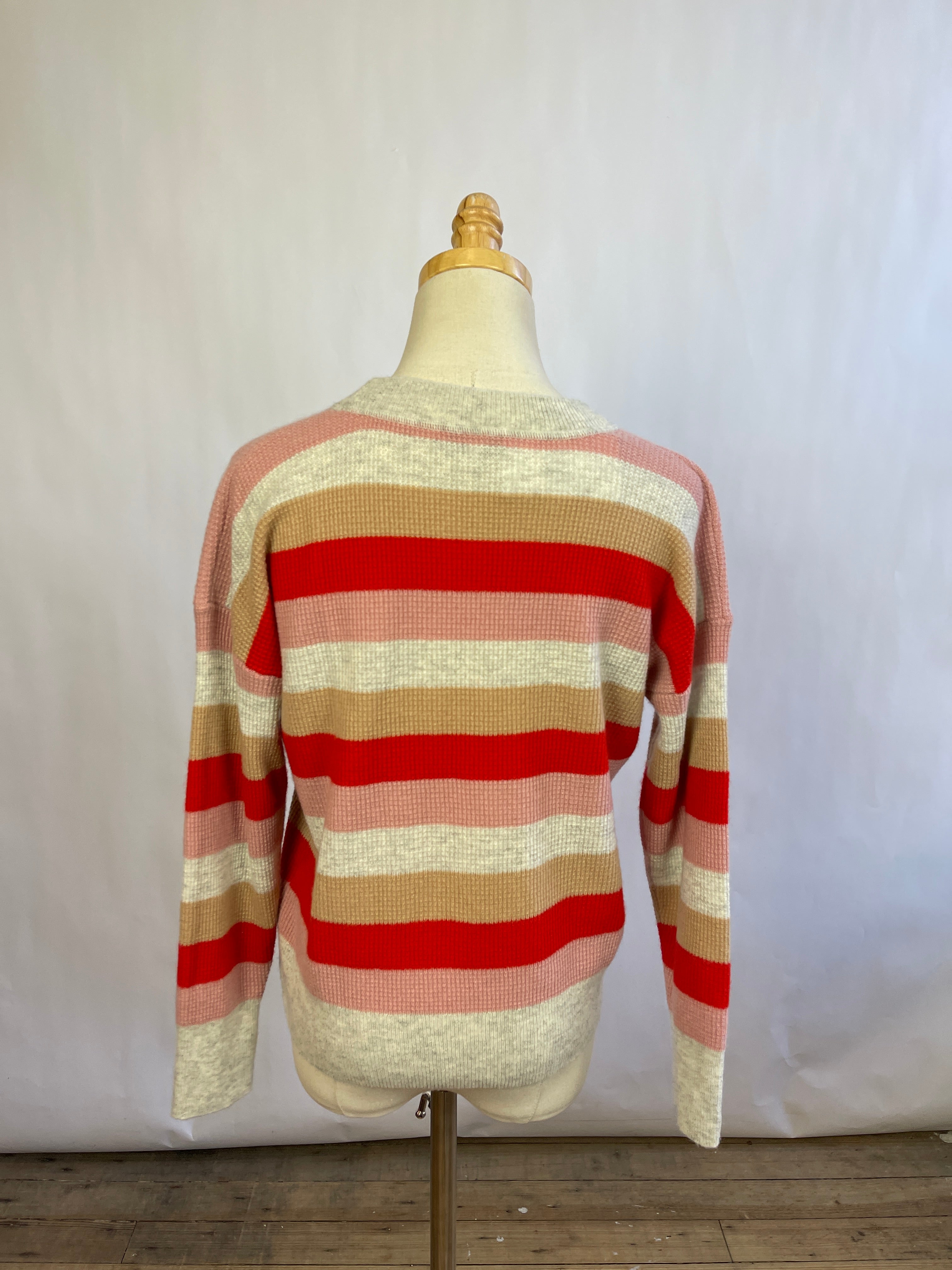 Madewell Striped Cashmere Waffle Top (XS)