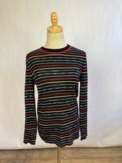 White + Warren Striped Sweater (M)