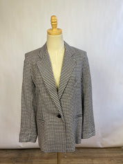 Vintage Black & White  Gingham Blazer (S)