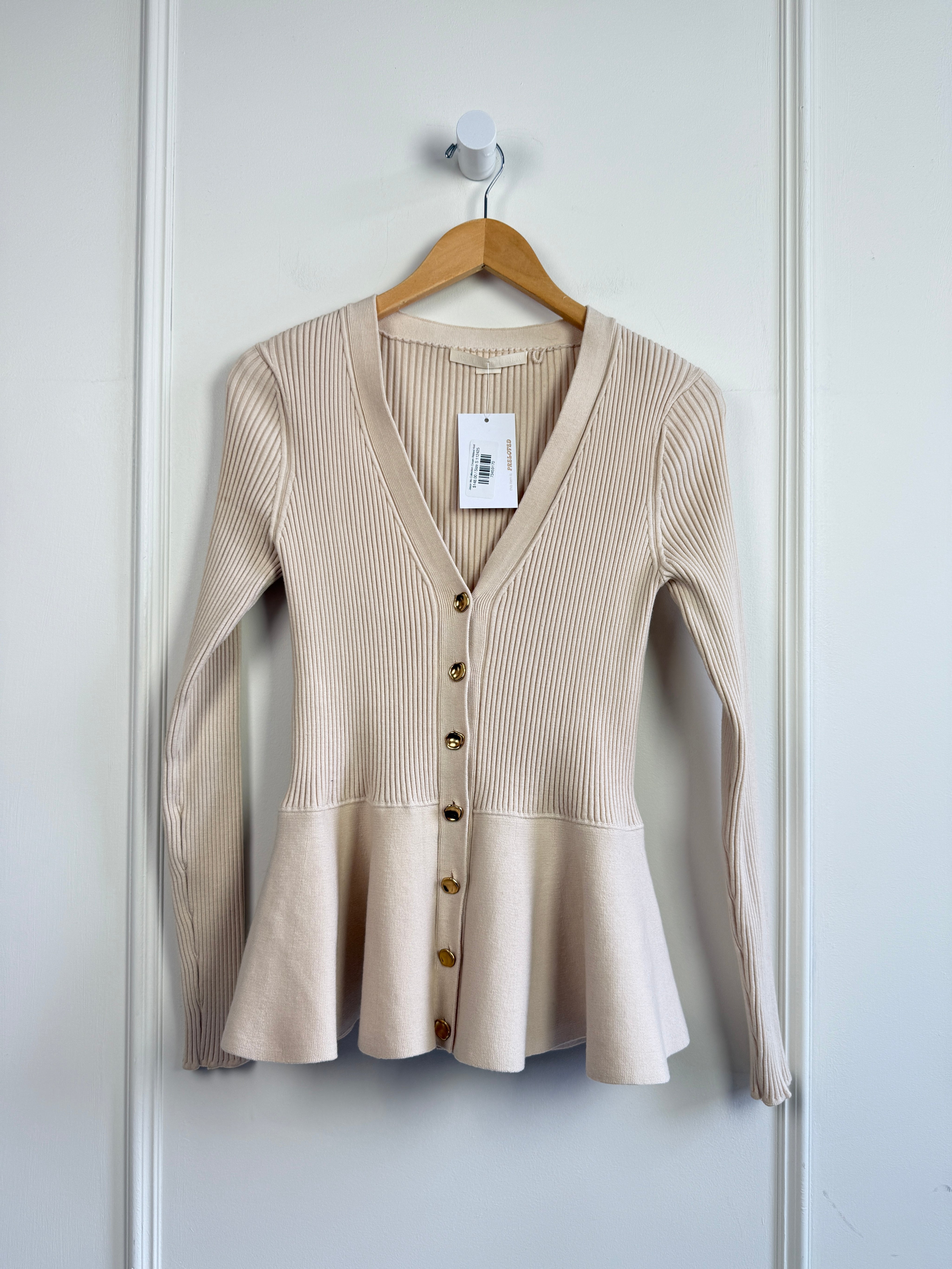 Jason Wu Collection Cream Ribbed Knit (S)