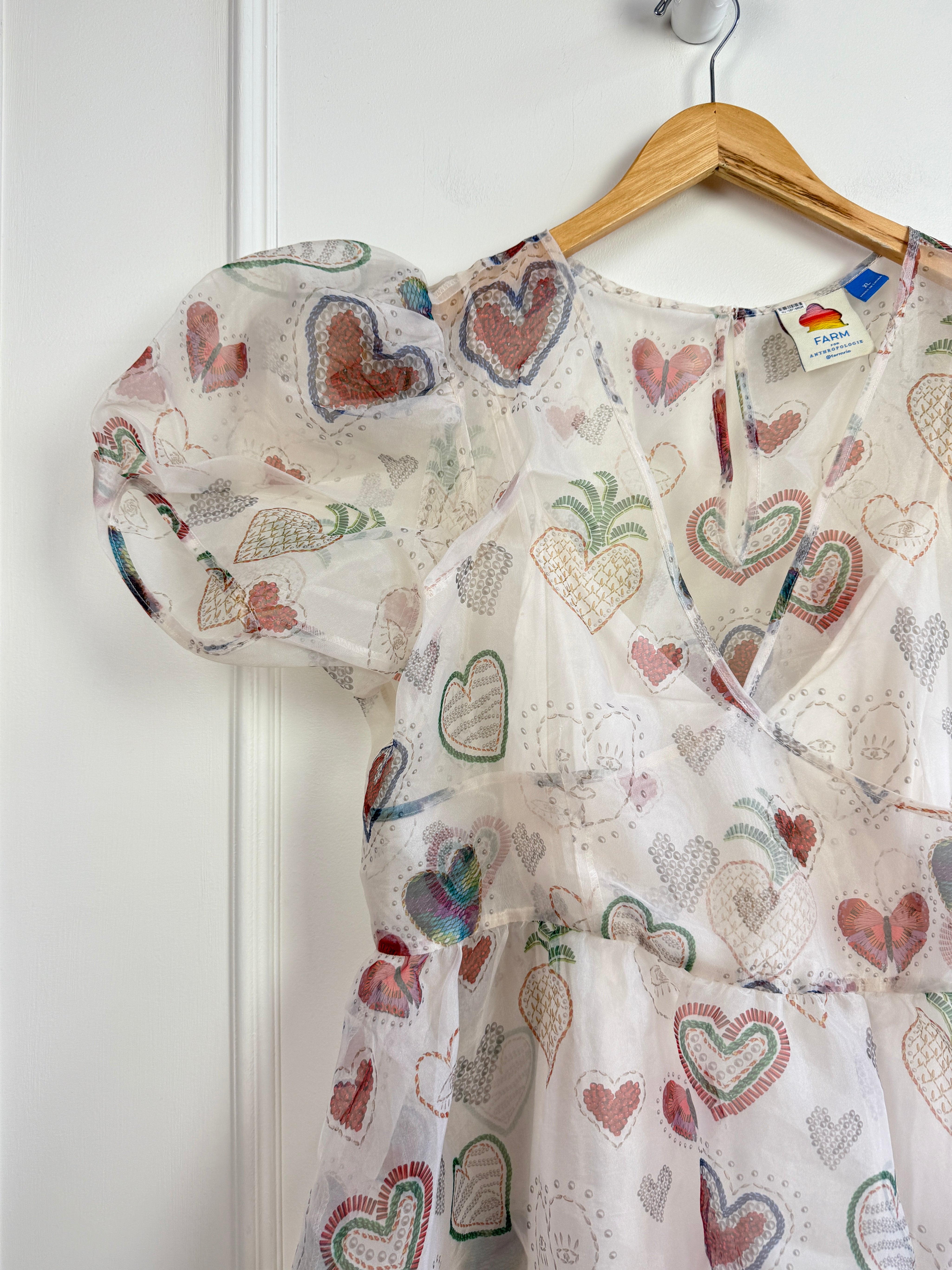 Farm Rio Sheer Mini Dress (XL)