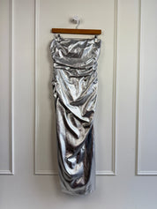 Anthropologie Silver Tube Dress (S & M)