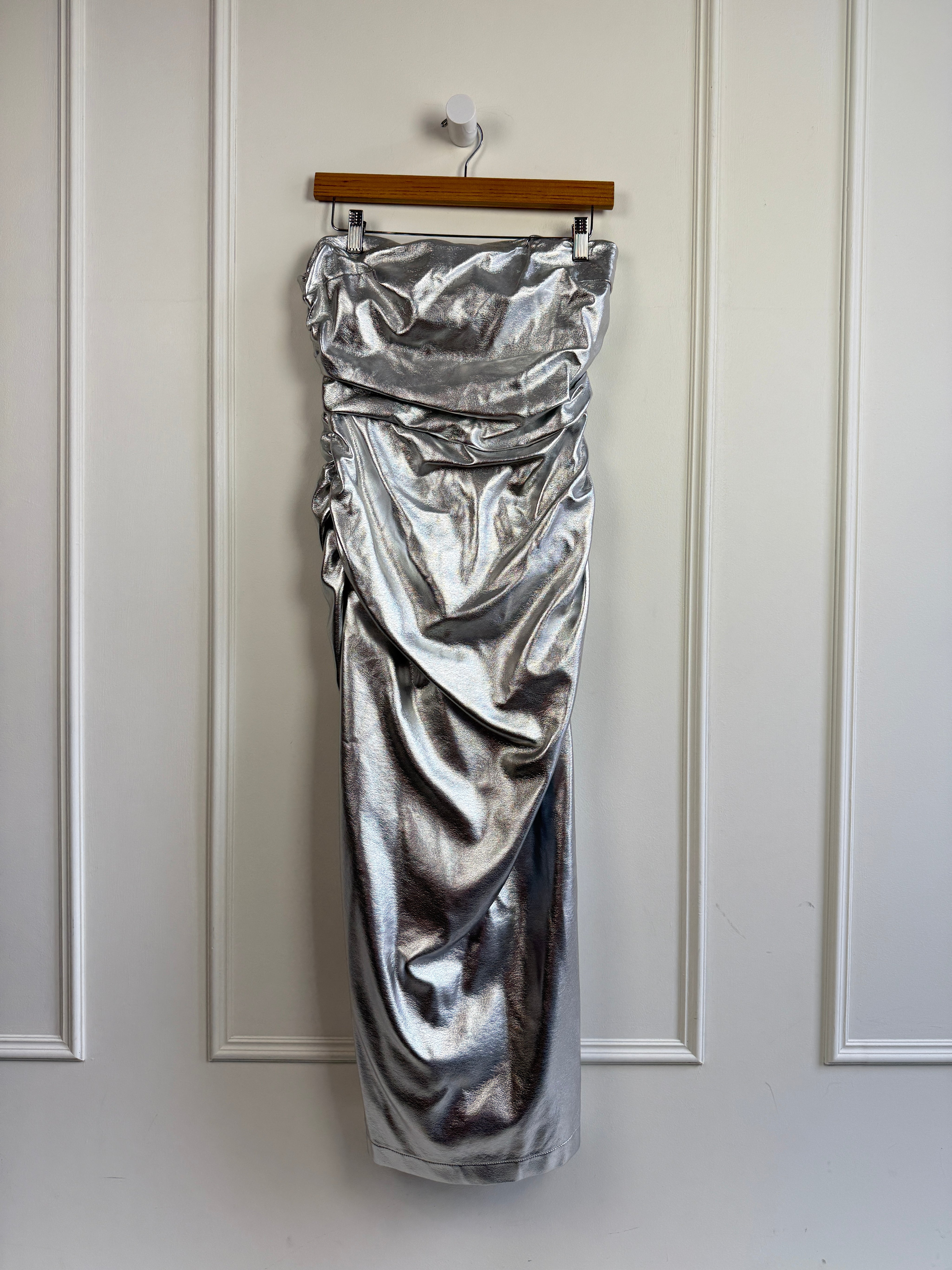 Anthropologie Silver Tube Dress (S & M)