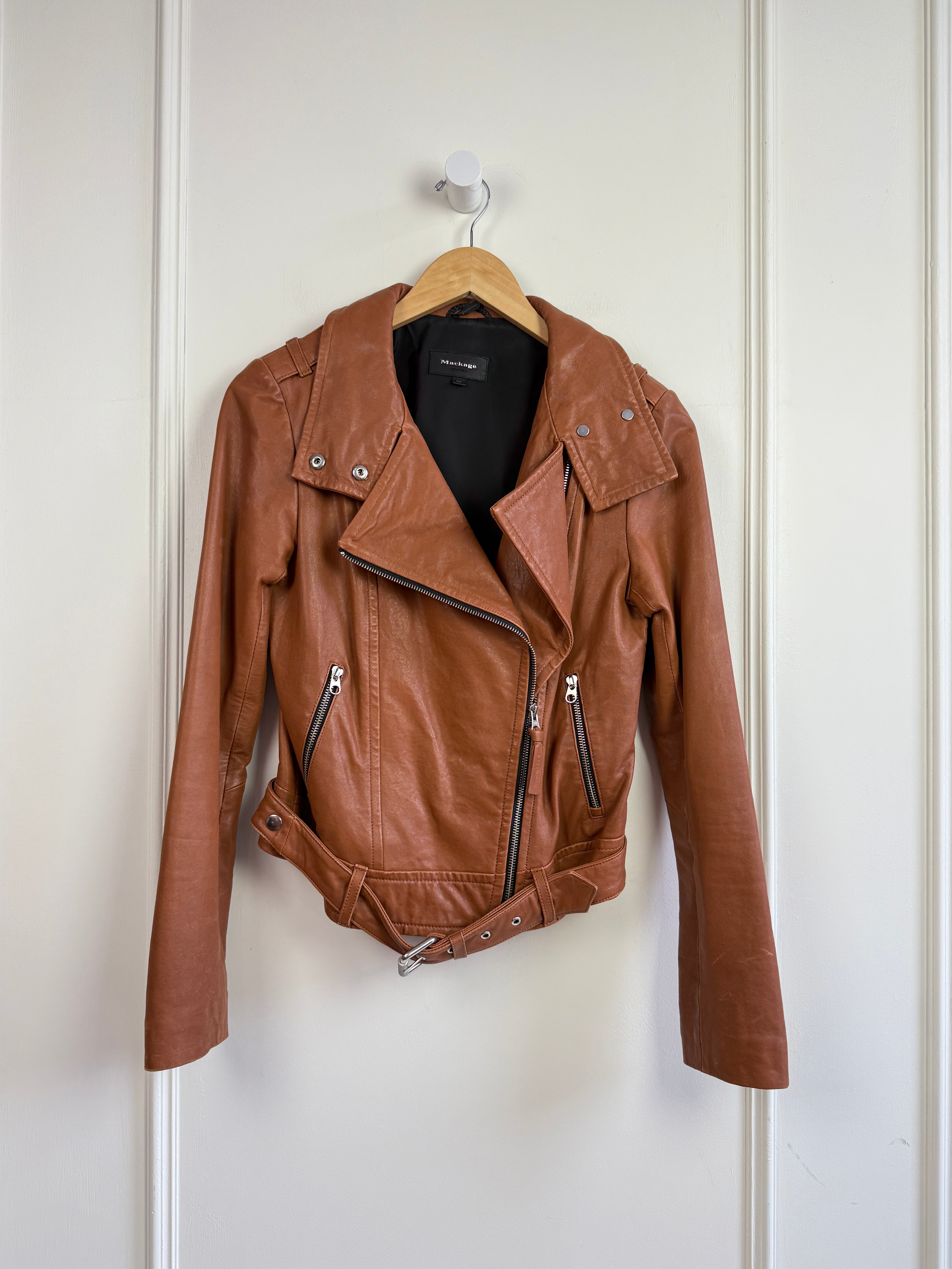 Mackage Brown Leather Jacket (S)