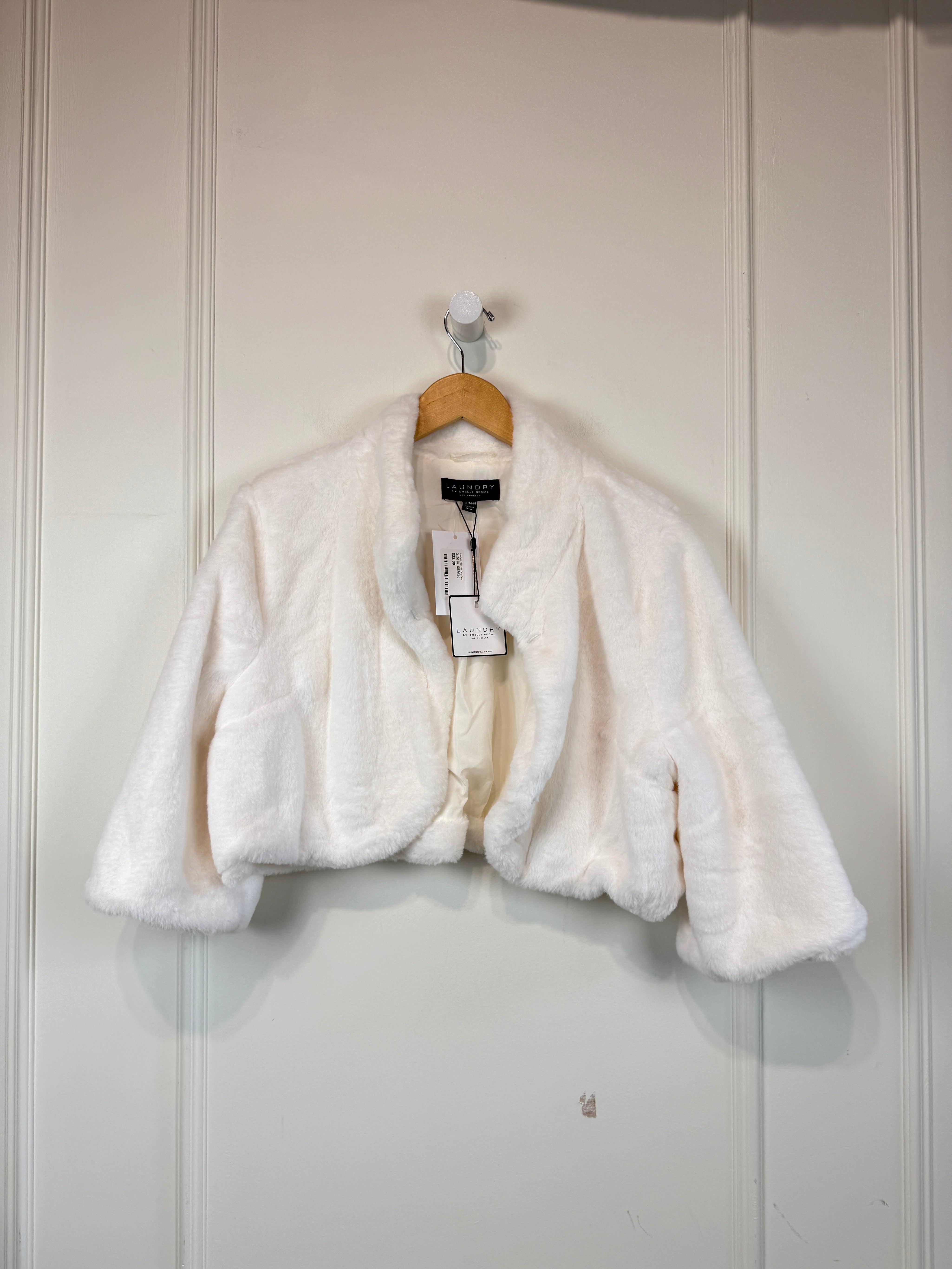 Laundry Faux Fur Crop Coat (XL)