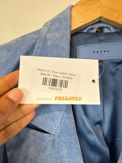 Blank NYC Blue Leather Blazer (L)