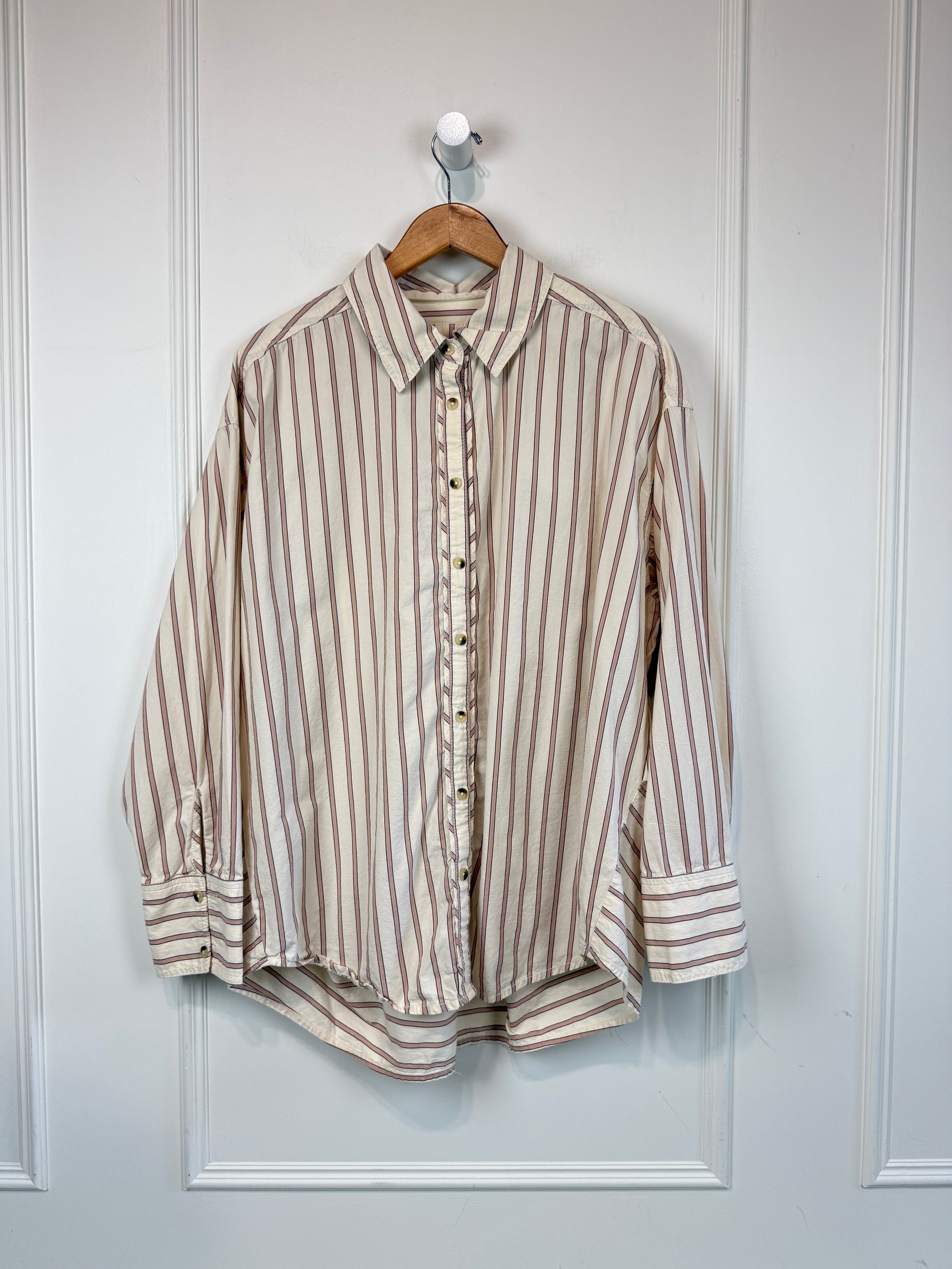 Free People Striped Button Down (L)