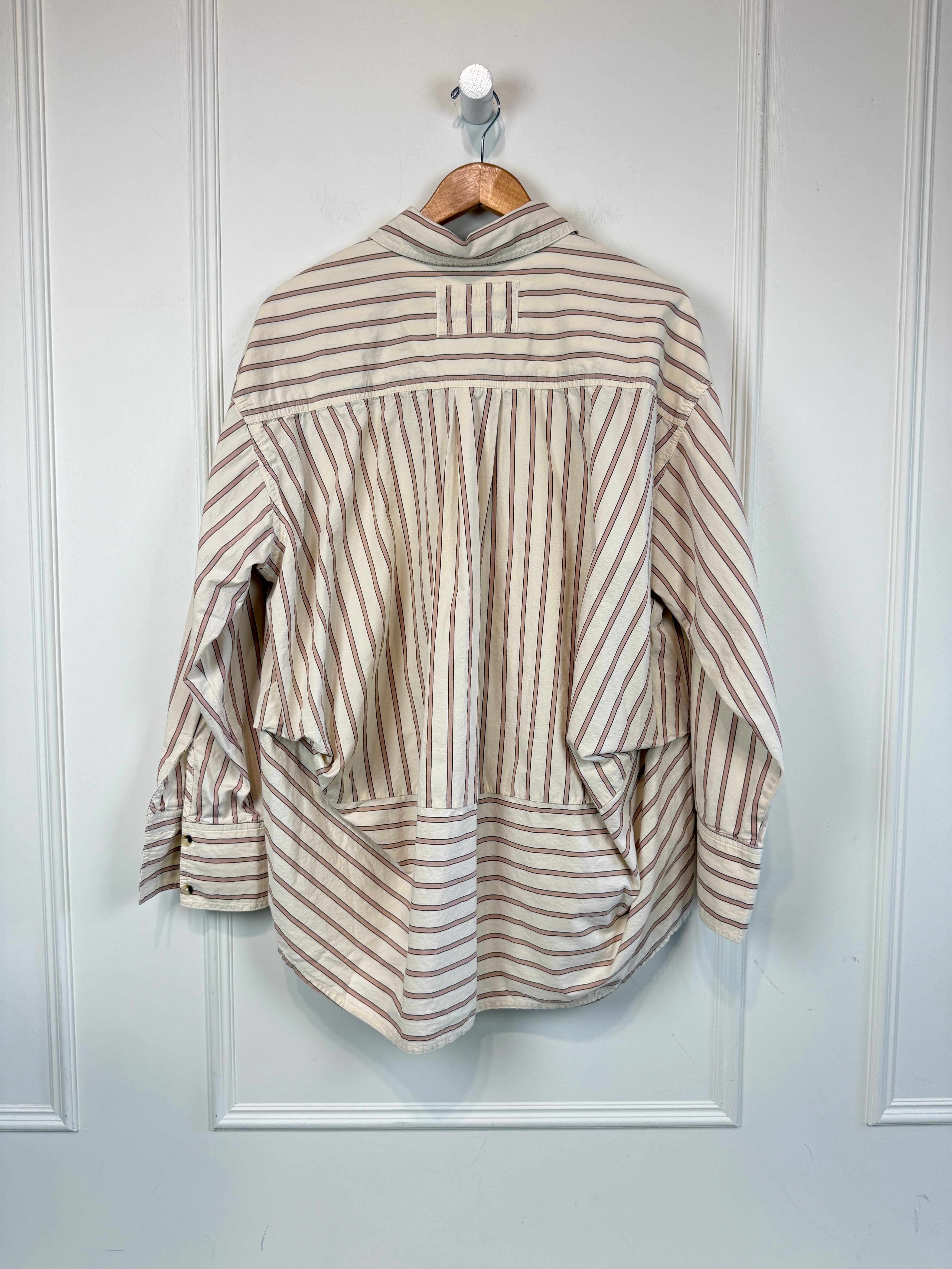 Free People Striped Button Down (L)