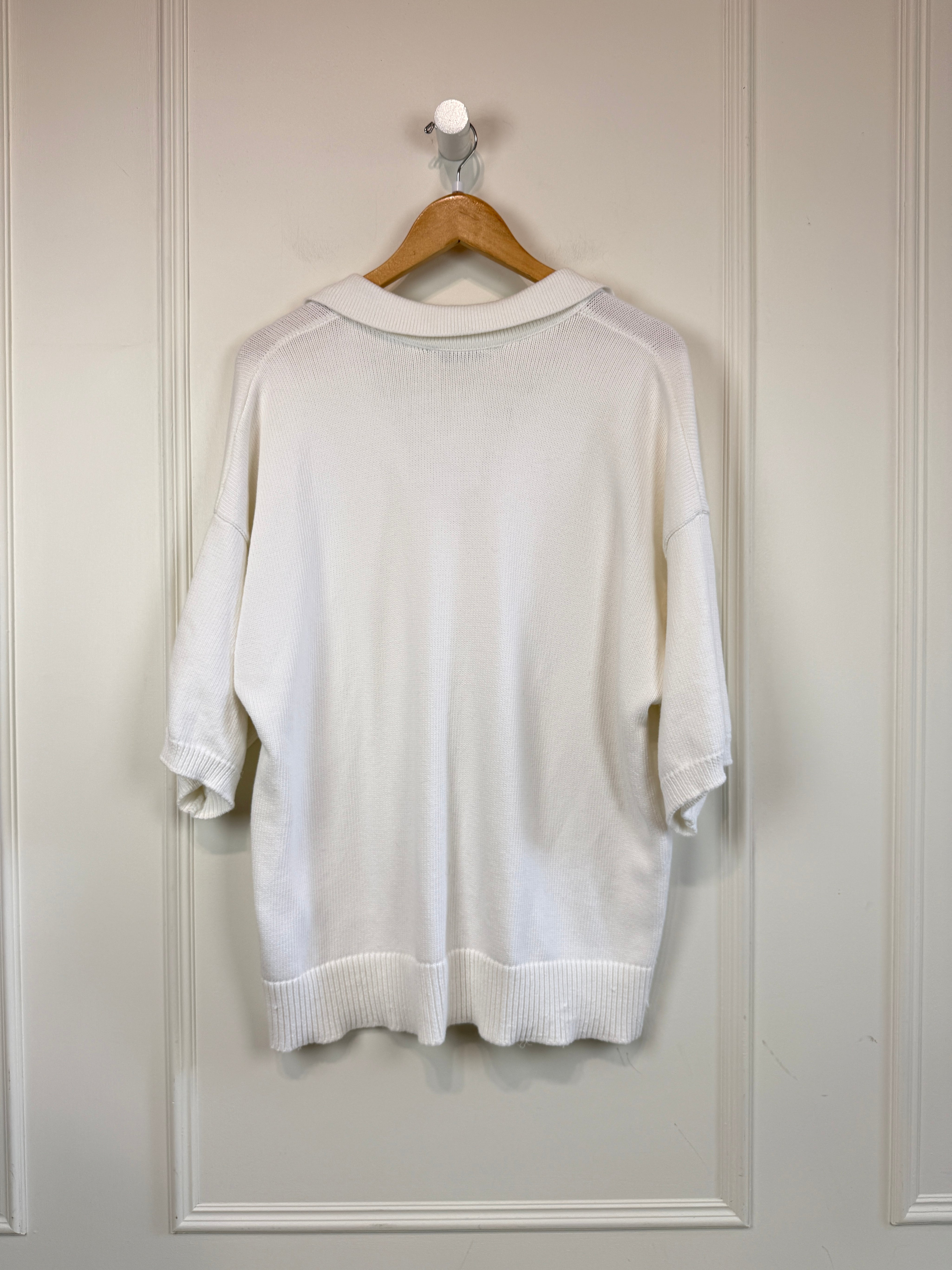 Equipment White Knit Top (XL)