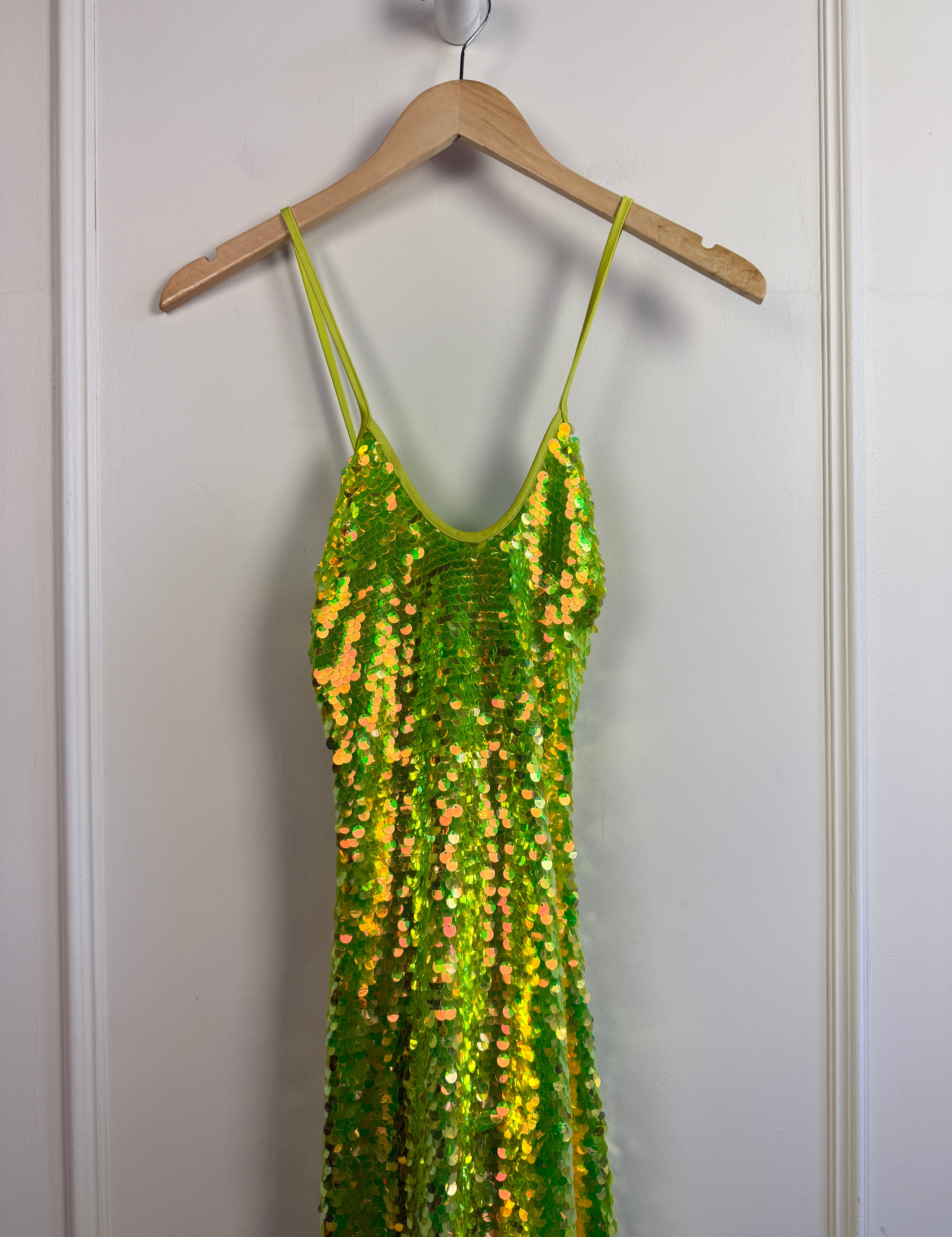 Cult Gaia Lily Yellow Sequin Dress (XS) Cult Gaia Lily Yellow Sequin Dress (XS)
