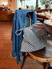 Le Bon Shoppe - Happy Carry Bag | Navy Gingham