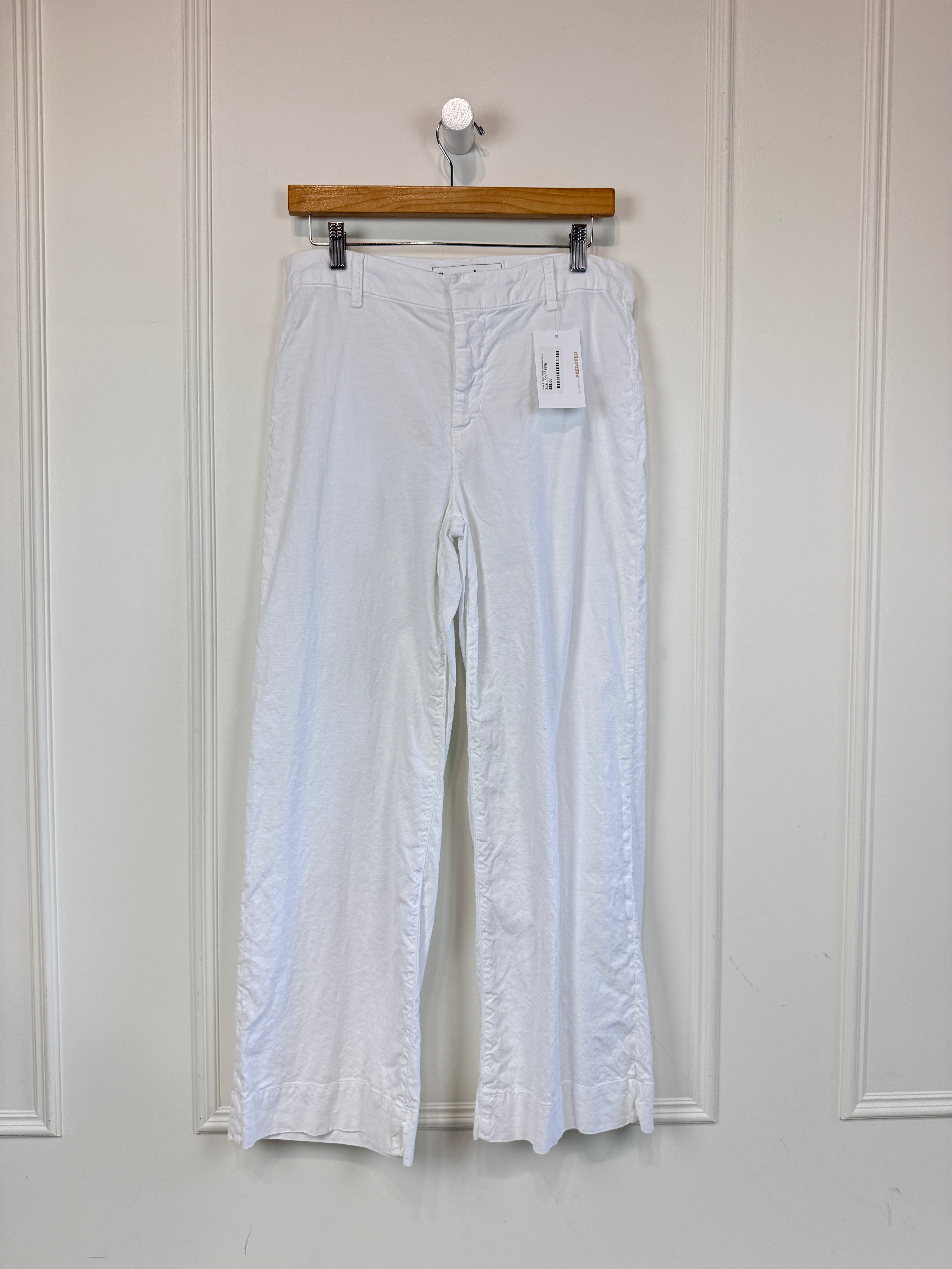 Frank & Eileen White Cotton/Flax Pants (6/28)