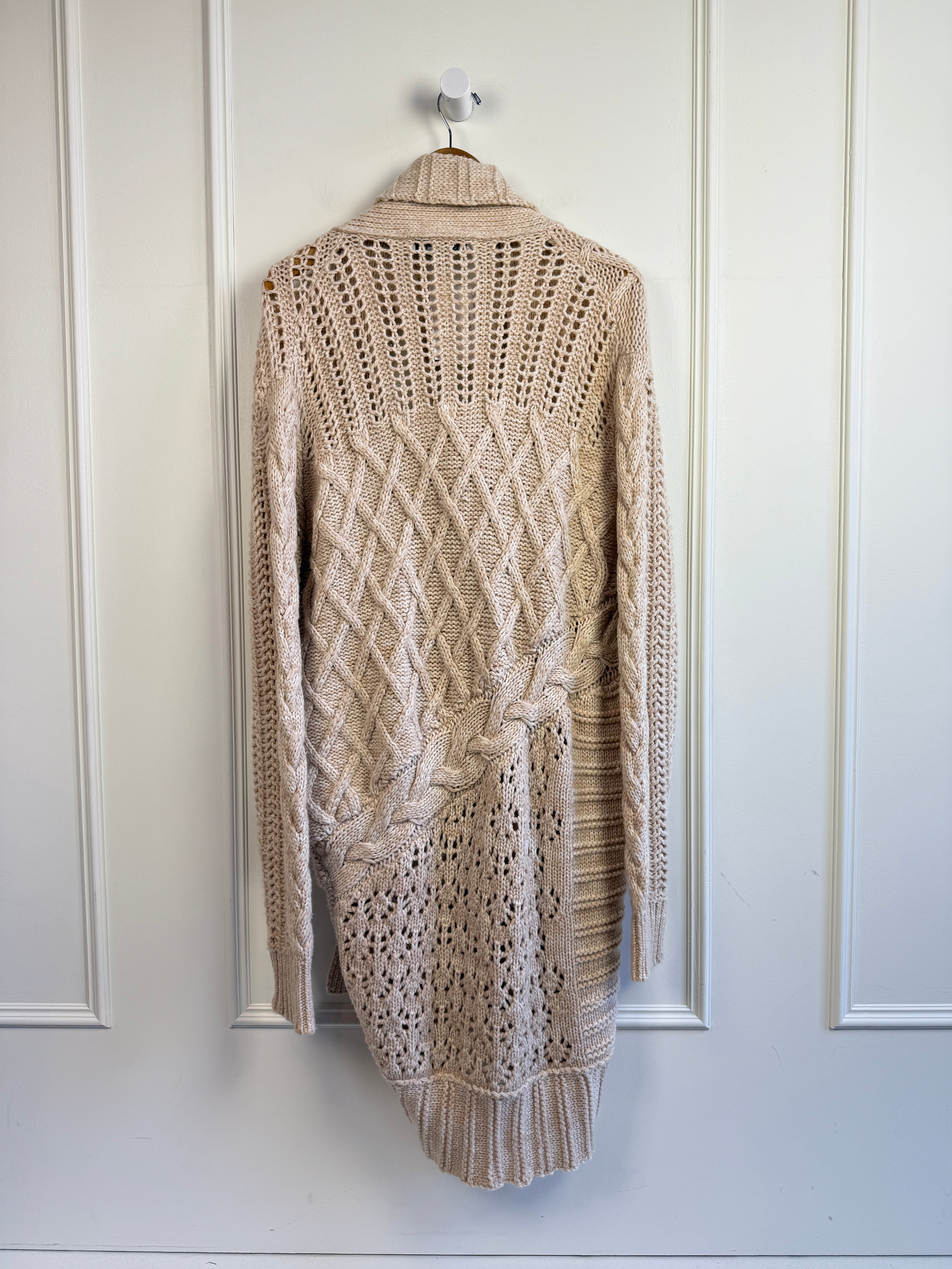 Prabal Gurung Cream Knit Cardigan (L)