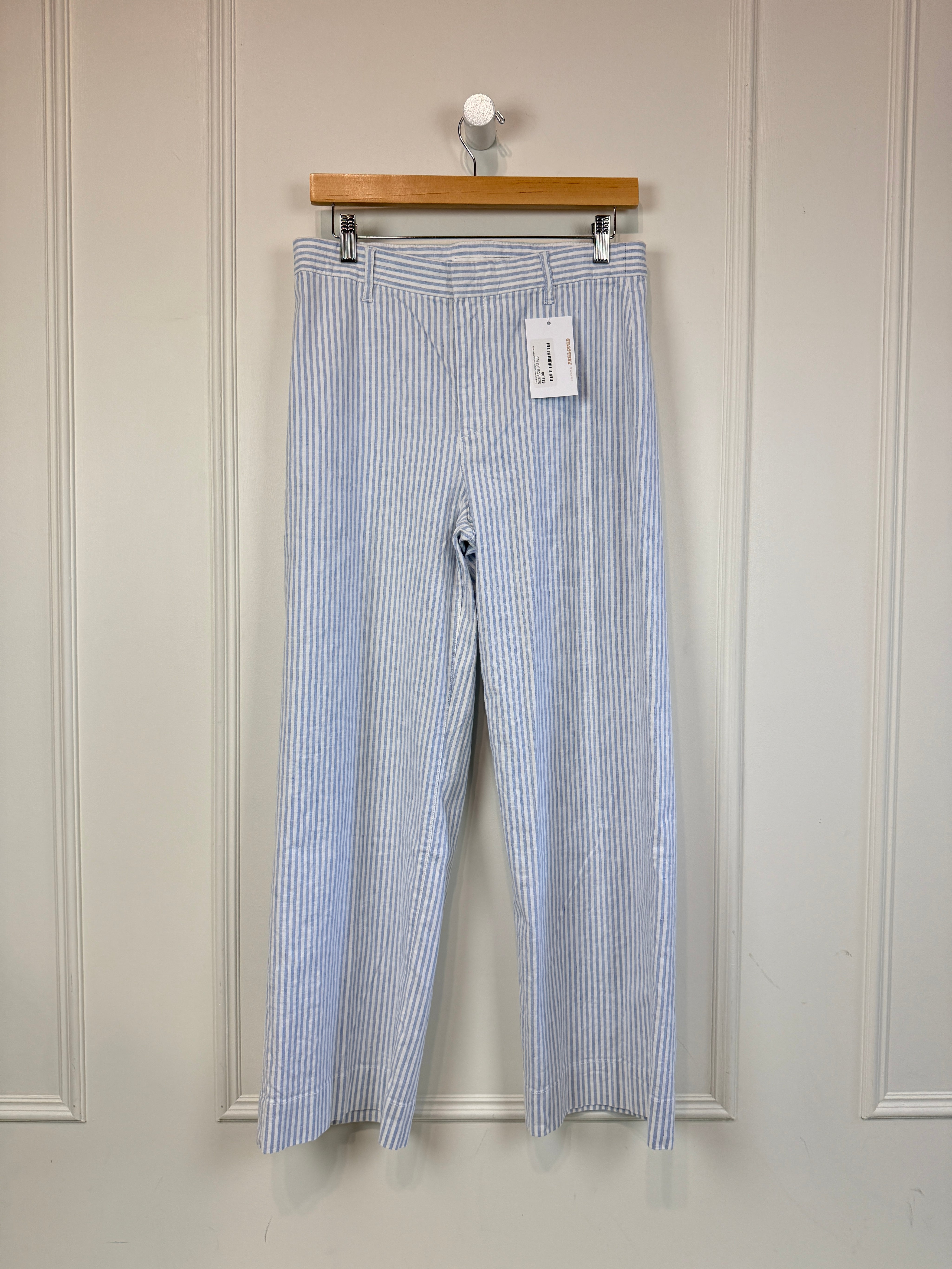 Frank & Eileen Striped Cotton/Flax Pants (6/28)