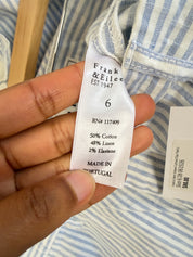 Frank & Eileen Striped Cotton/Flax Pants (6/28)