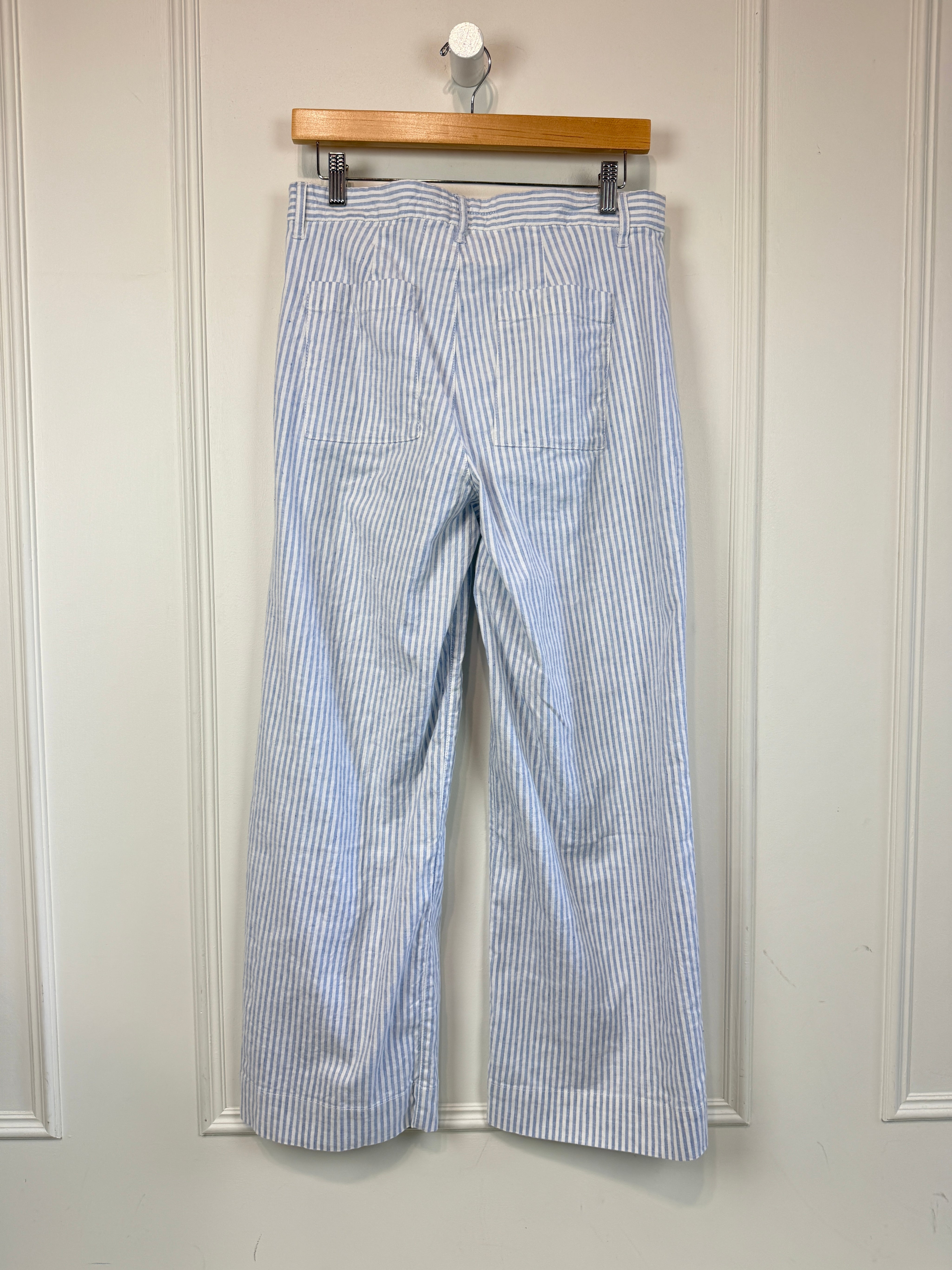 Frank & Eileen Striped Cotton/Flax Pants (6/28)