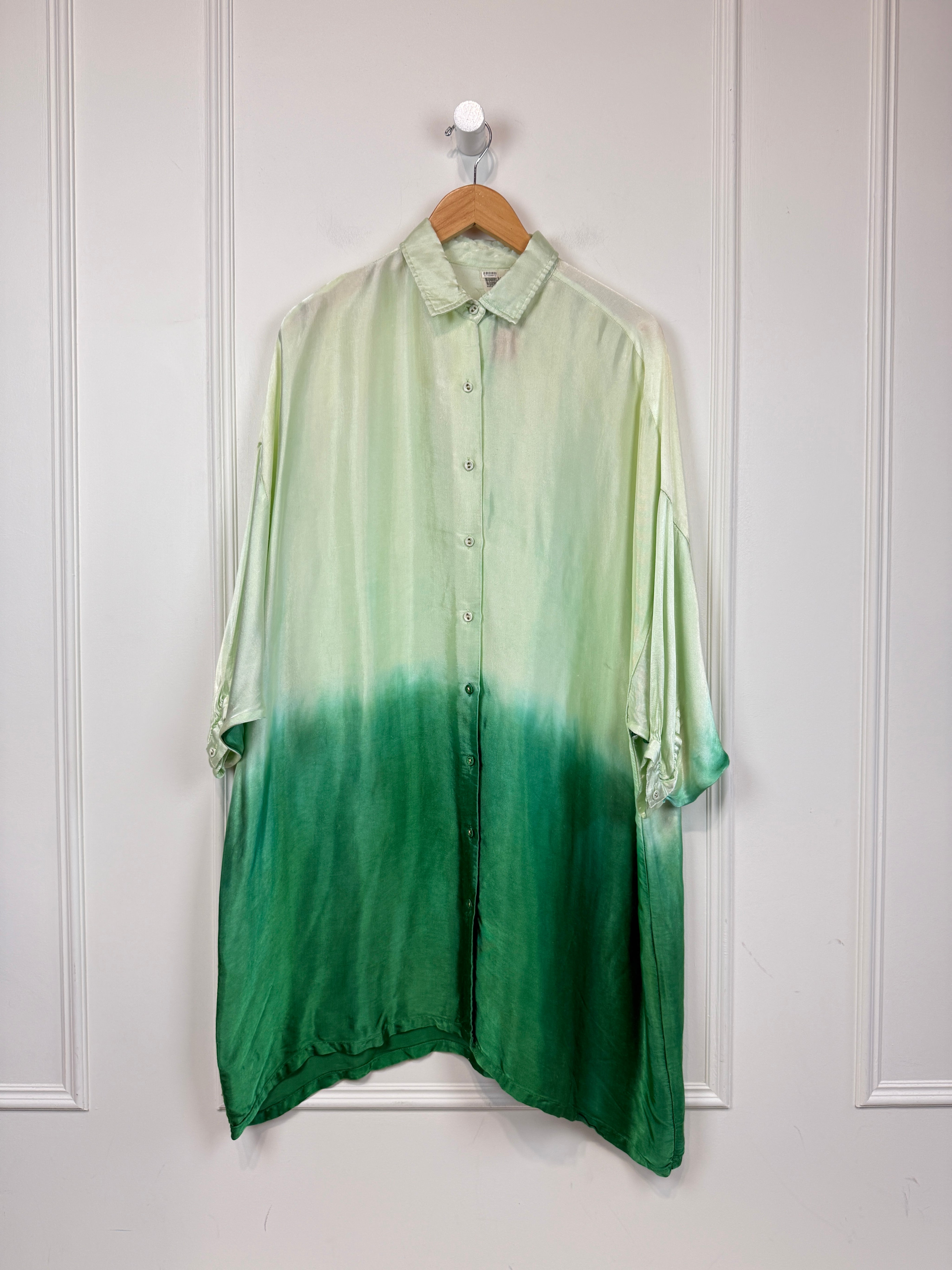 Nor Black Nor White Green Ombre Dress (XS)