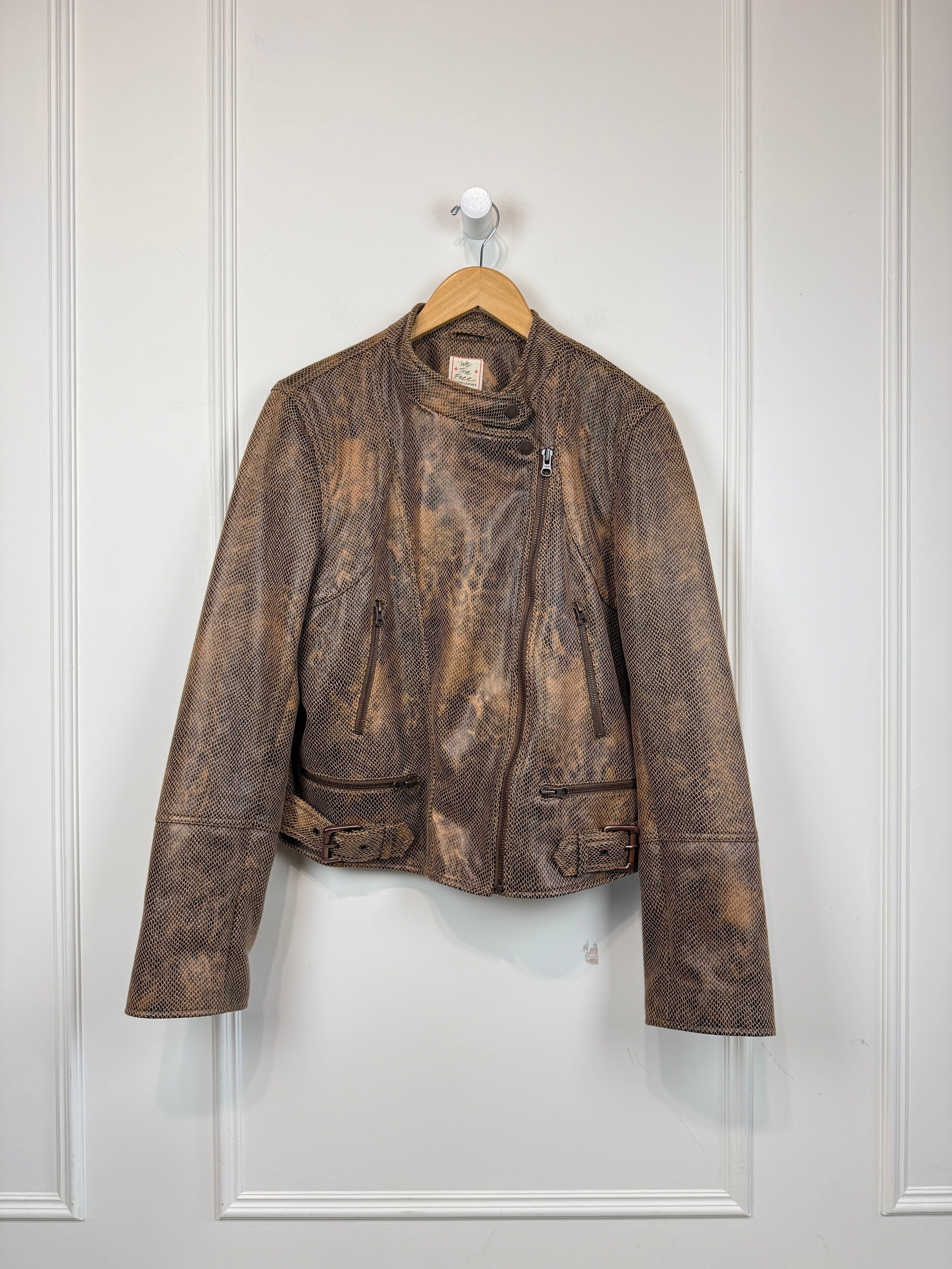 Free People Faux Leather Jacket (L)