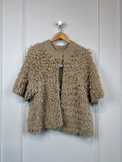 Knitted & Knotted Fluffy Cardigan (XL)