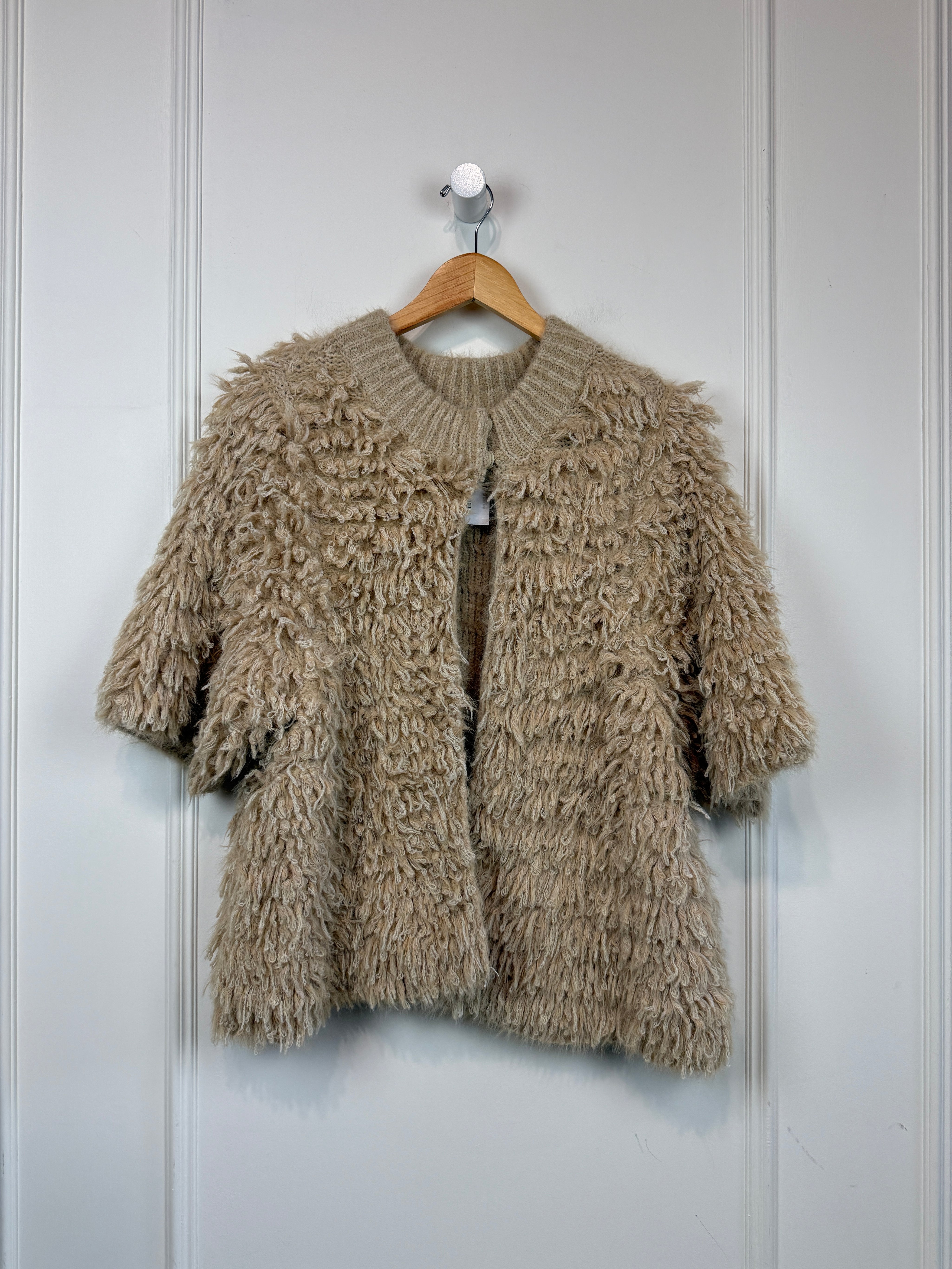 Knitted & Knotted Fluffy Cardigan (XL)