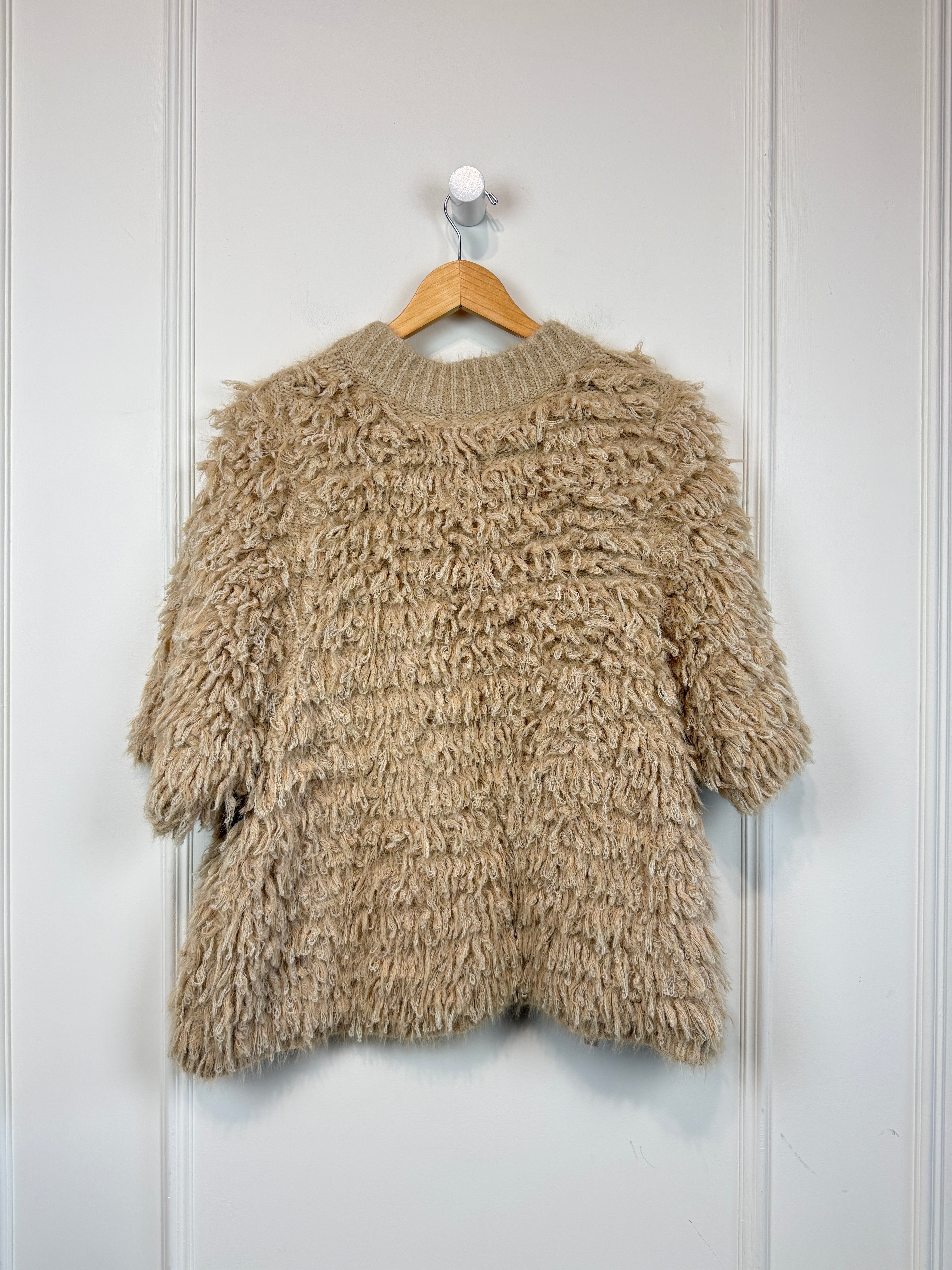 Knitted & Knotted Fluffy Cardigan (XL)