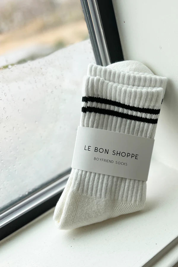 Le Bon Shoppe - Boyfriend Socks | Classic White