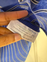 MM Lafleur Blue Striped Cotton Top (S)