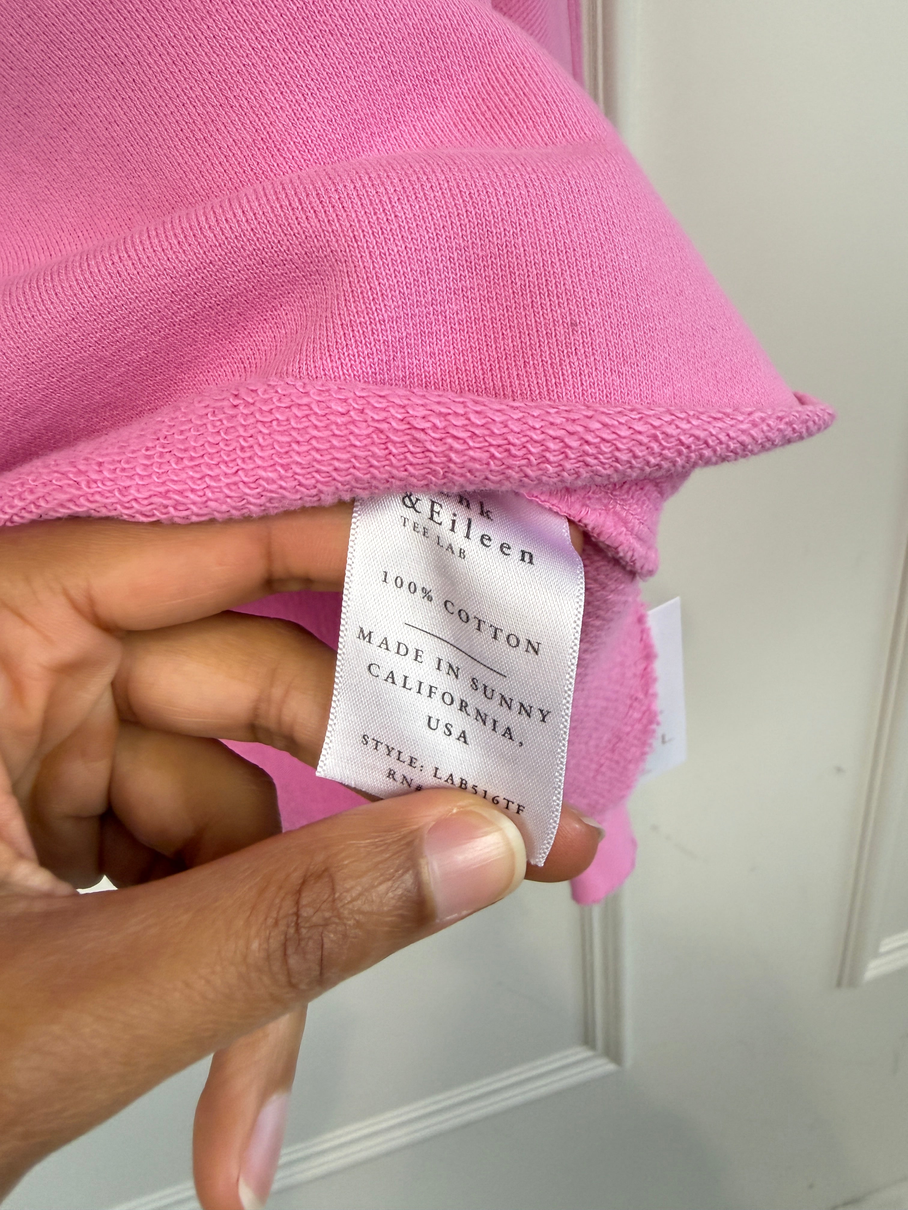 Frank & Eileen Anna Pink Roll Neck Sweatshirt (XS)