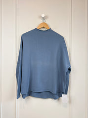 Frank & Eileen Blue Effie Roll Neck Sweatshirt (S)