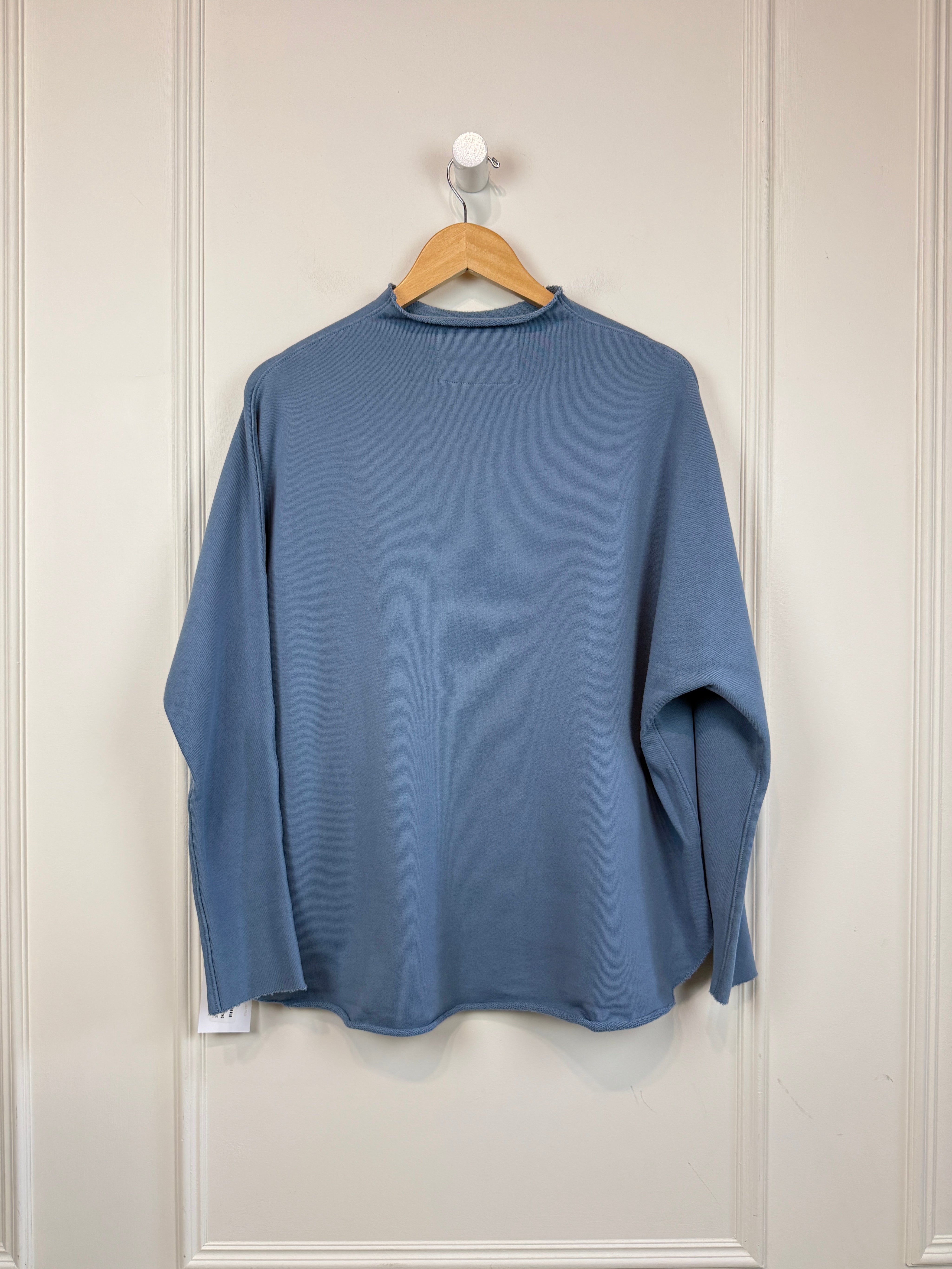Frank & Eileen Blue Effie Roll Neck Sweatshirt (S)