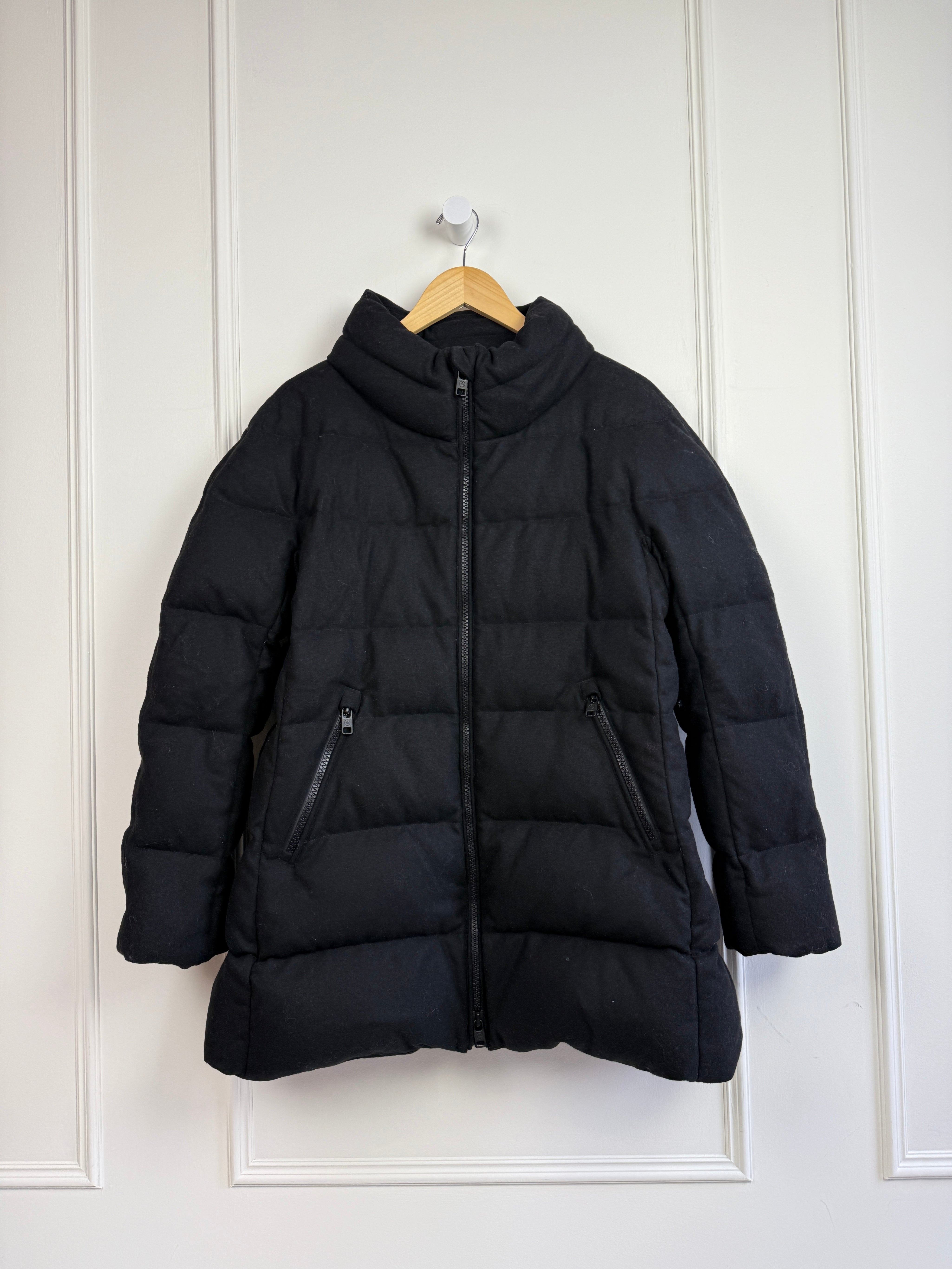Aether Black Down Fill Puffer Jacket (L)