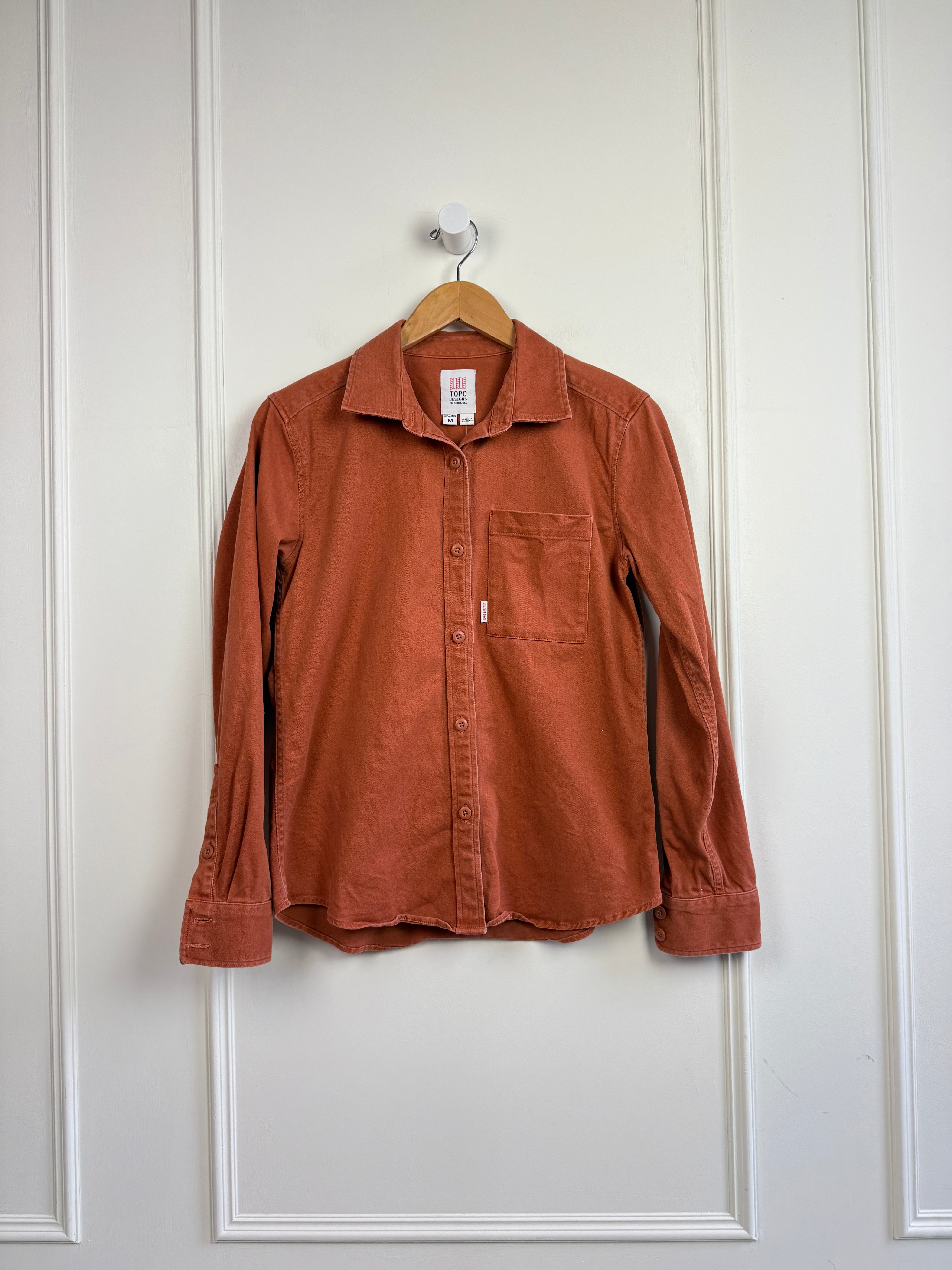 Topo Orange Button Down (M)