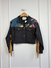 Vintage Pattern Cropped Coat (M)