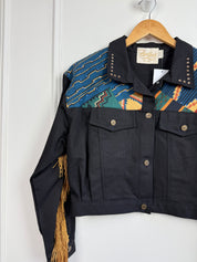 Vintage Pattern Cropped Coat (M)