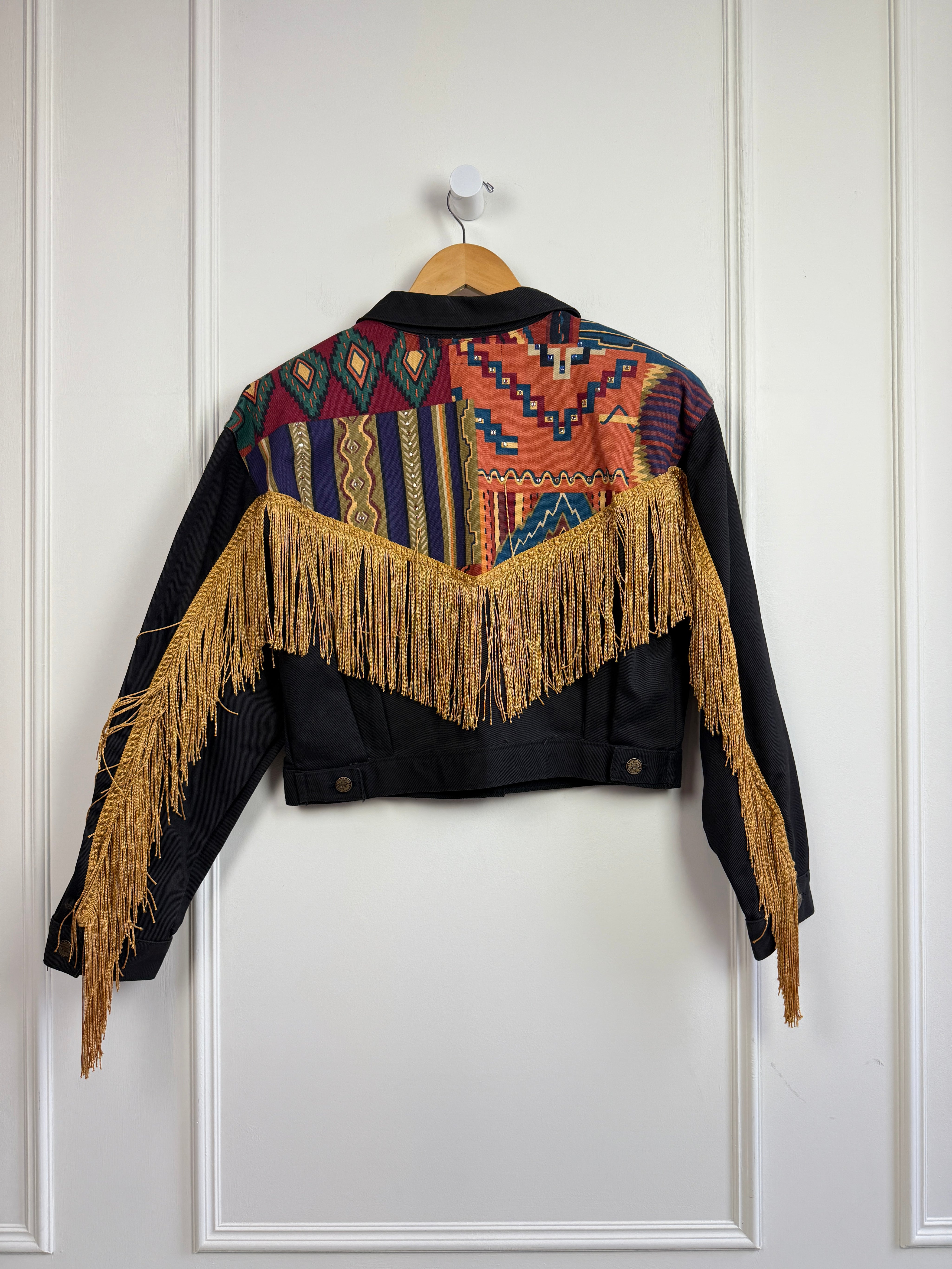 Vintage Pattern Cropped Coat (M)