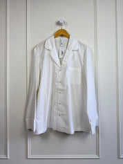 Skims White Cotton Sleep Shirt (XL)