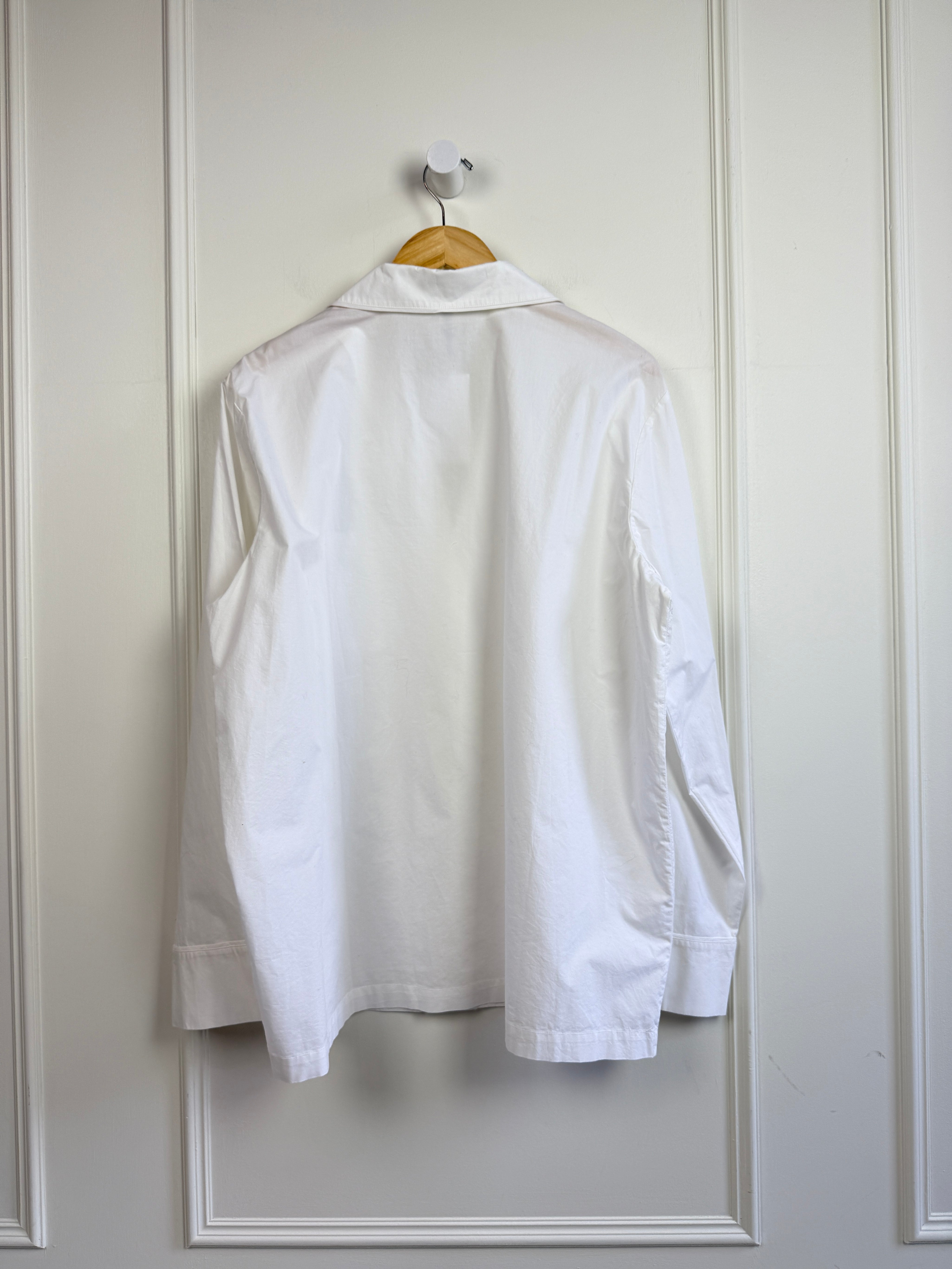 Skims White Cotton Sleep Shirt (XL)