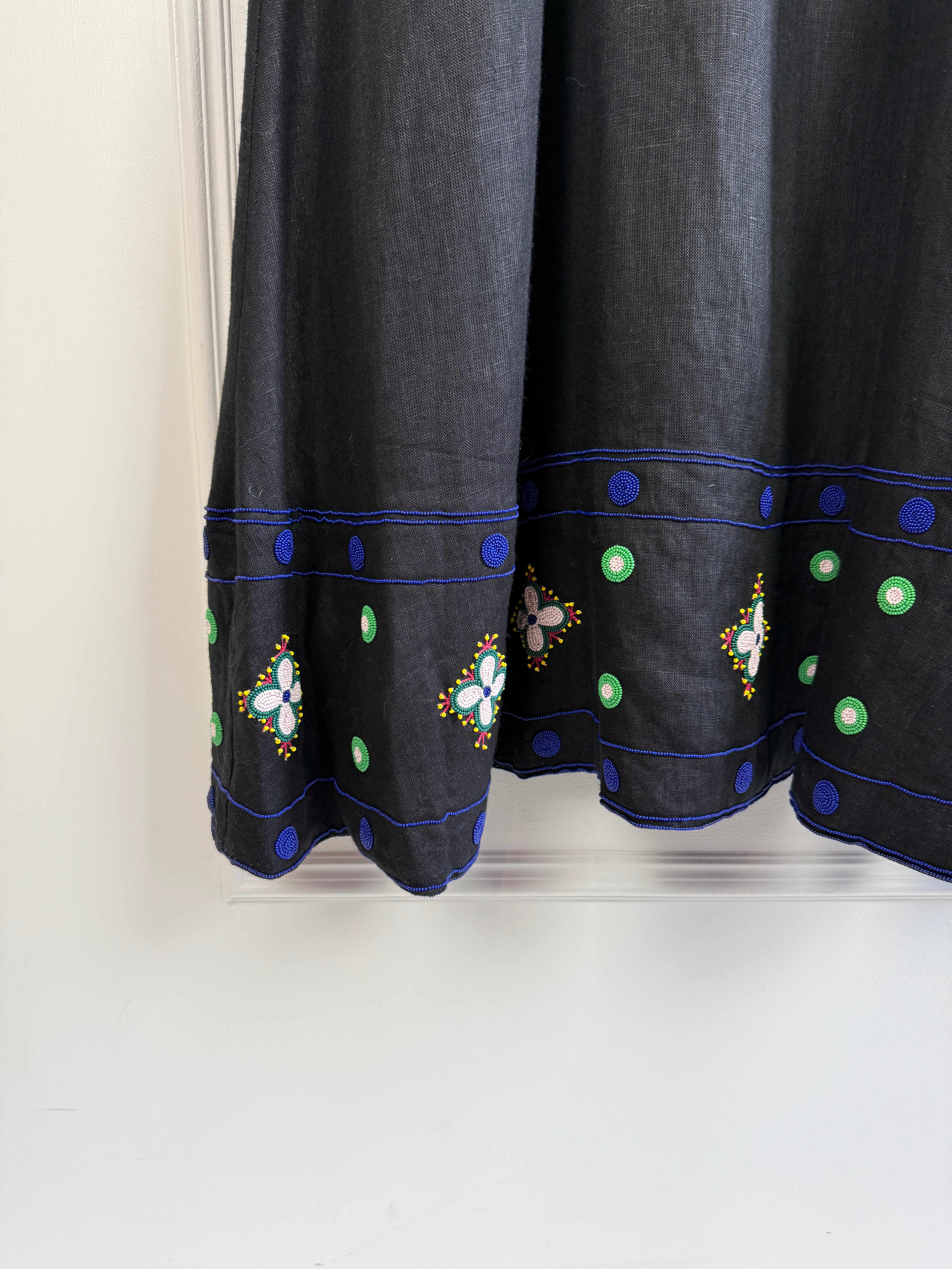 Saloni Black Beaded Skirt (8/M)