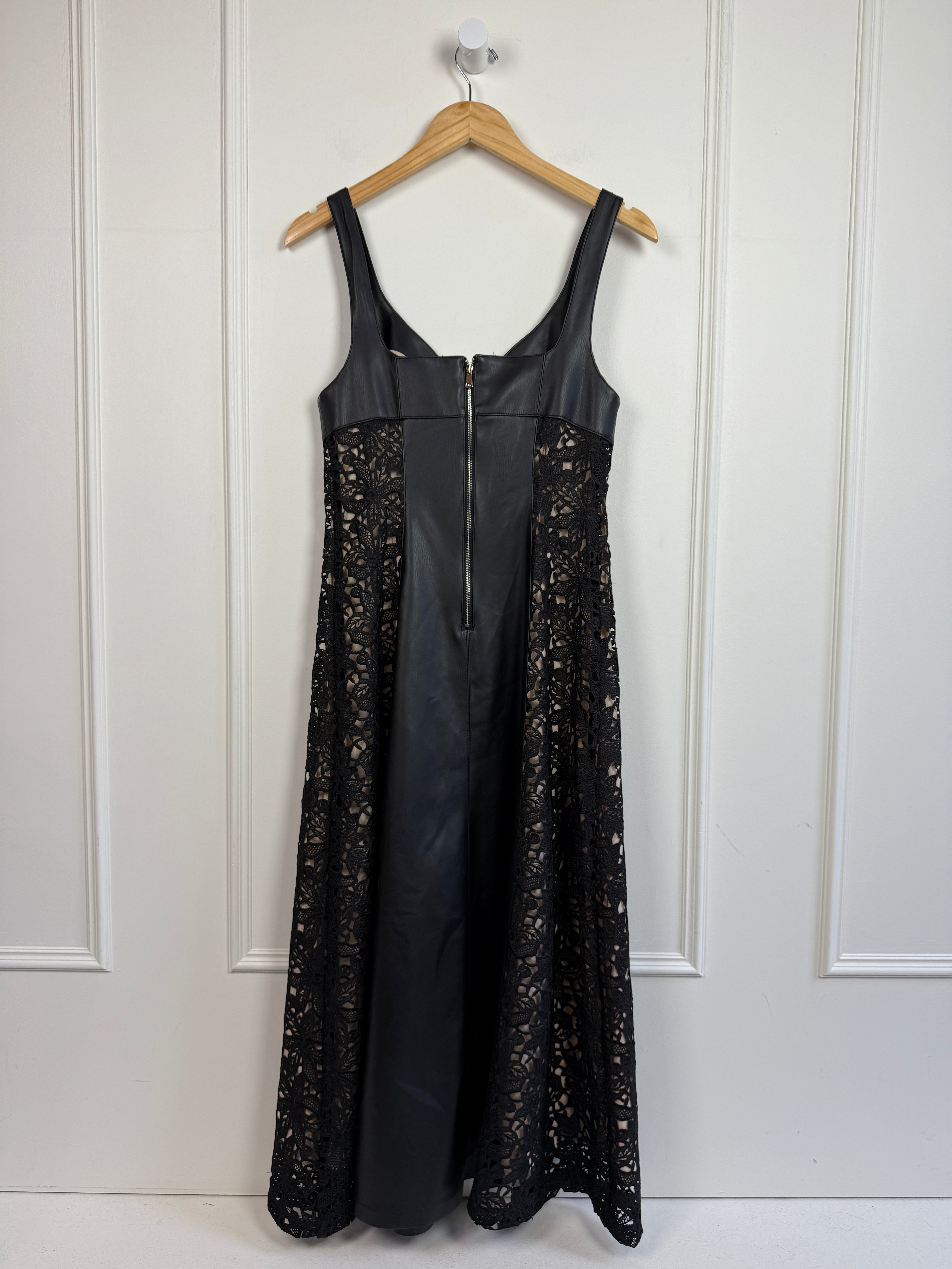 By Anthropologie Faux Leather Dress (6/M)