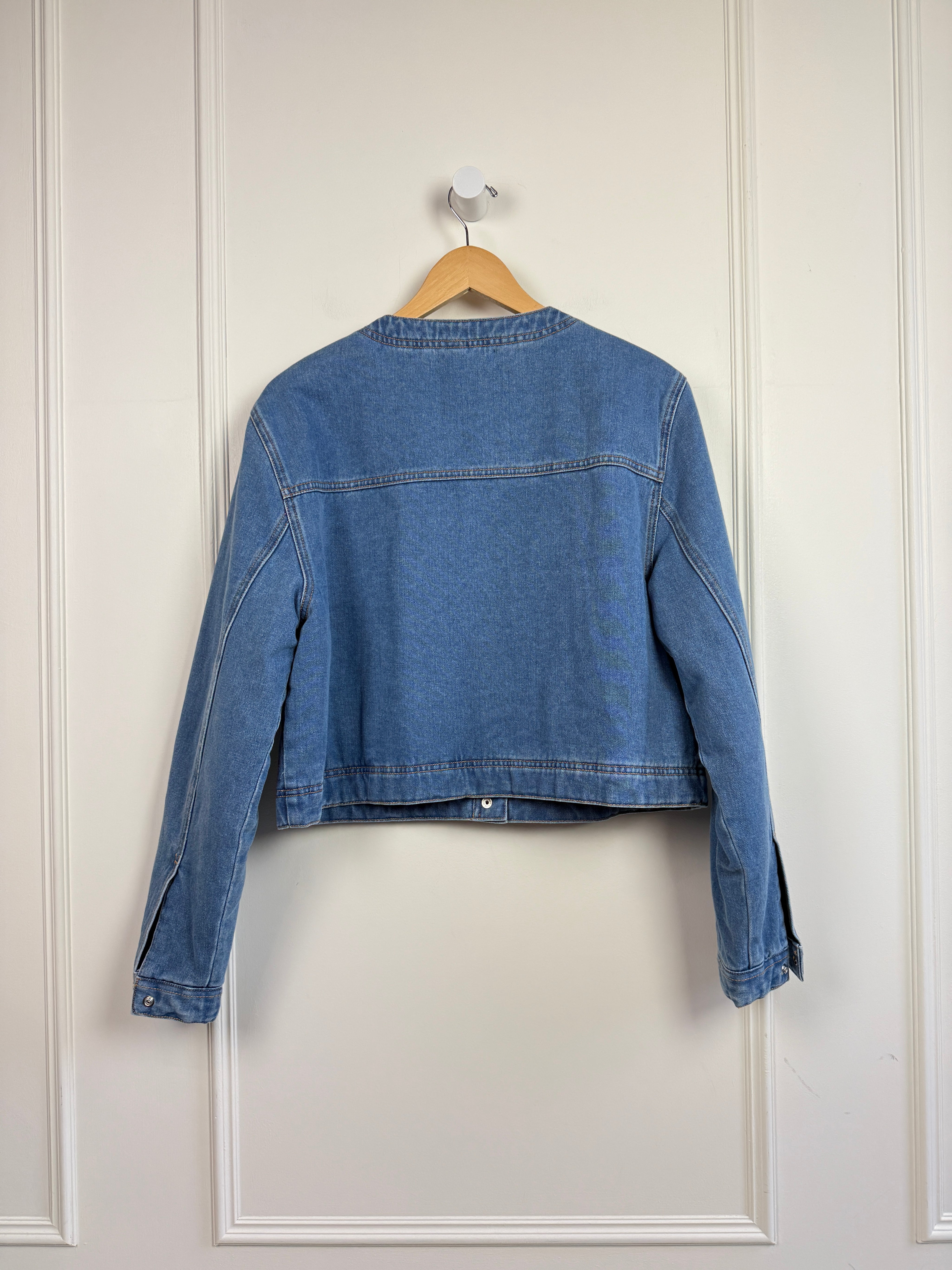 Veronica Beard Quilted Denim Jacket (L)