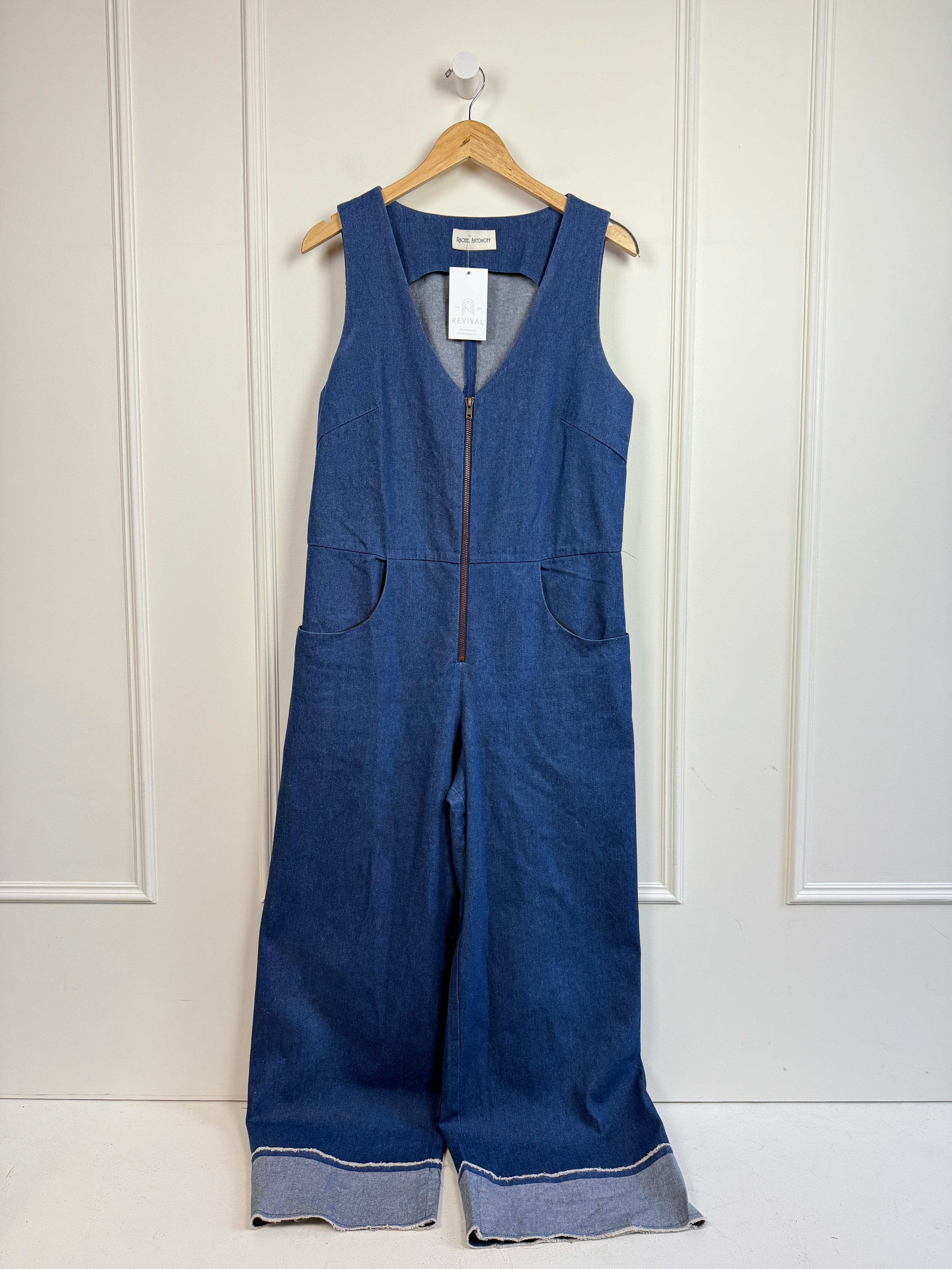 Rachel Antonoff Blue Denim Jumpsuit (L)