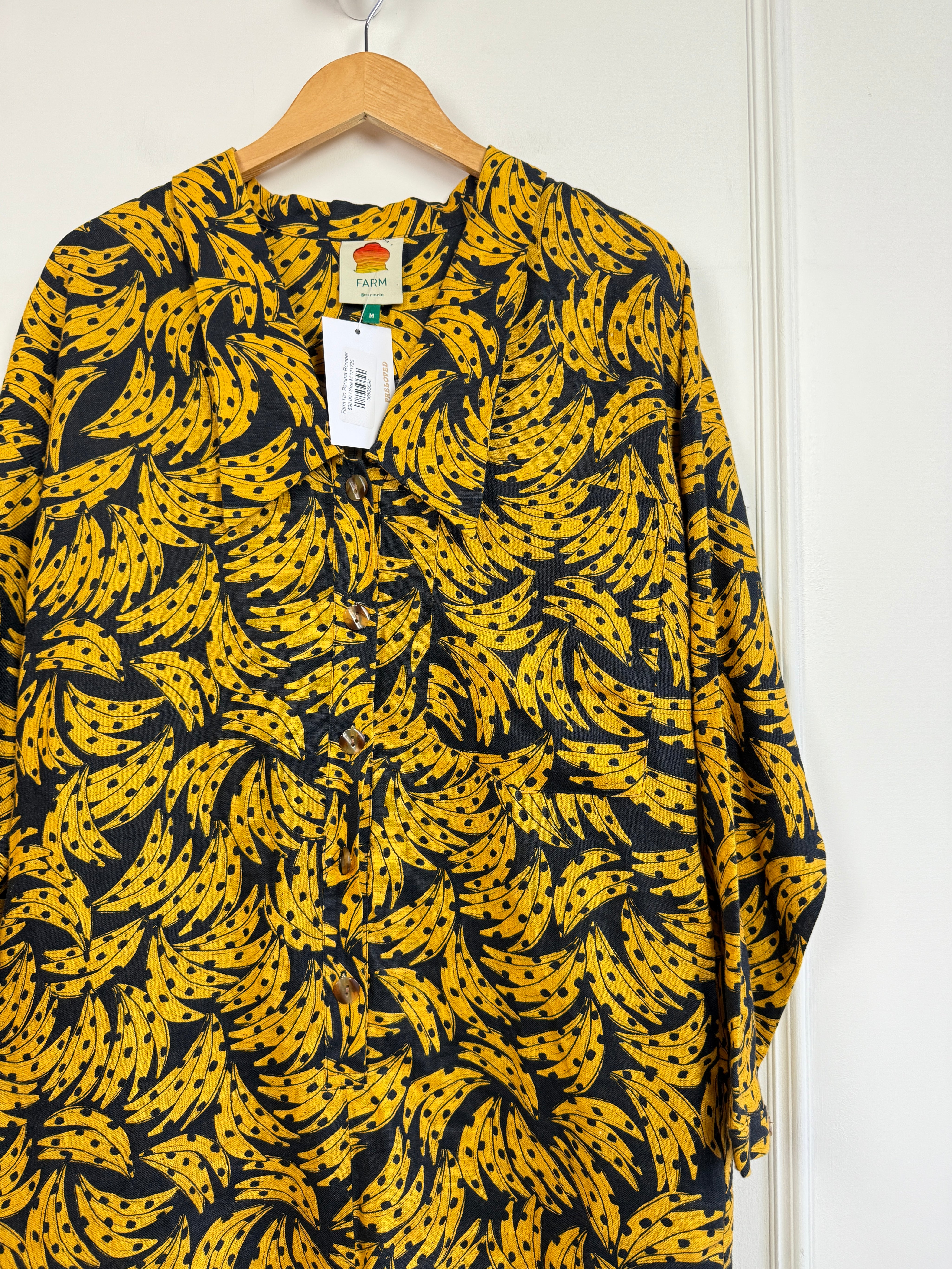 Farm Rio Banana Romper (M)