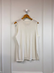 James Street Co. Knit White Tunic Tank (L)