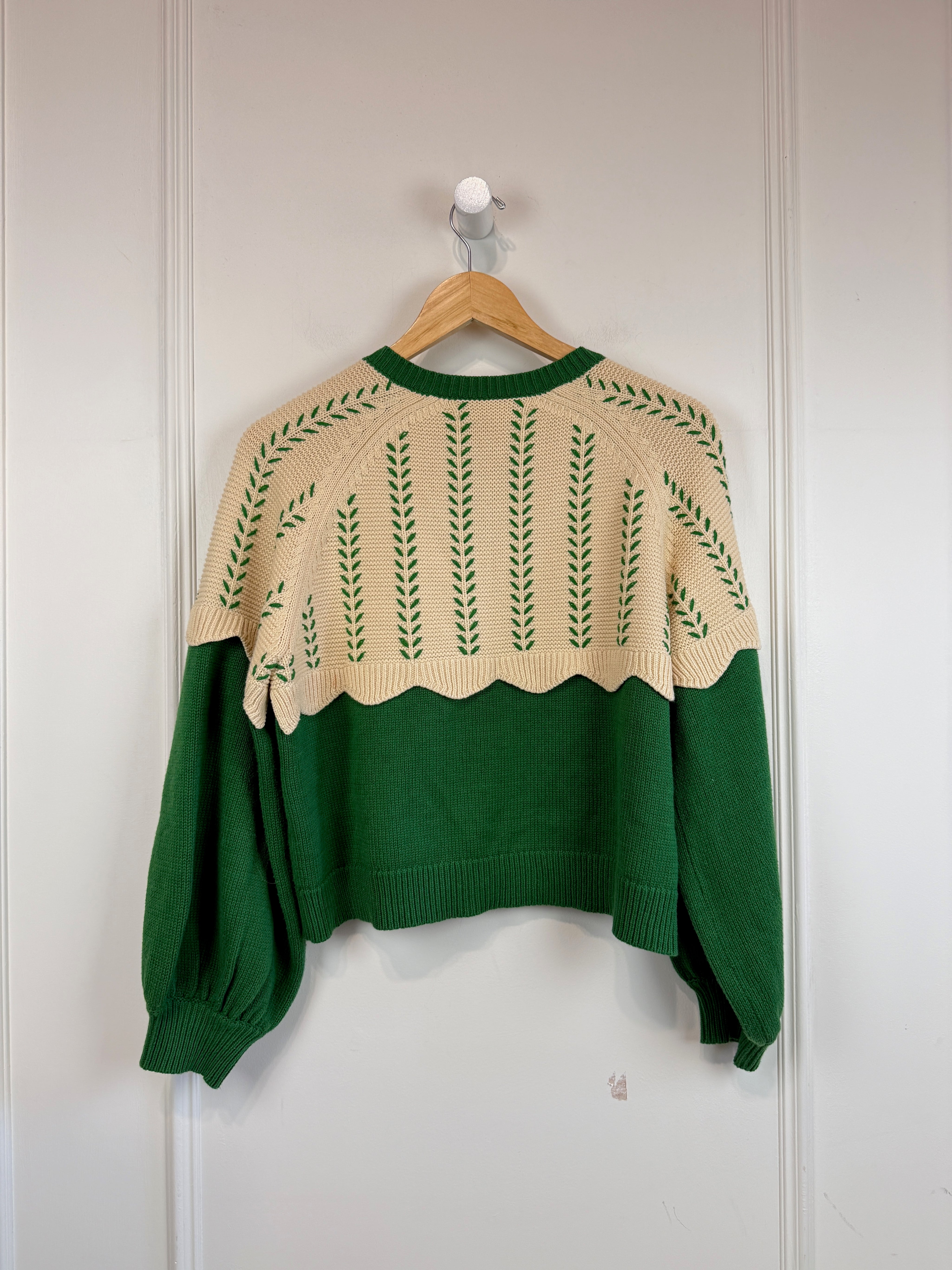 The Great Green & Tan Cardigan (S/1)