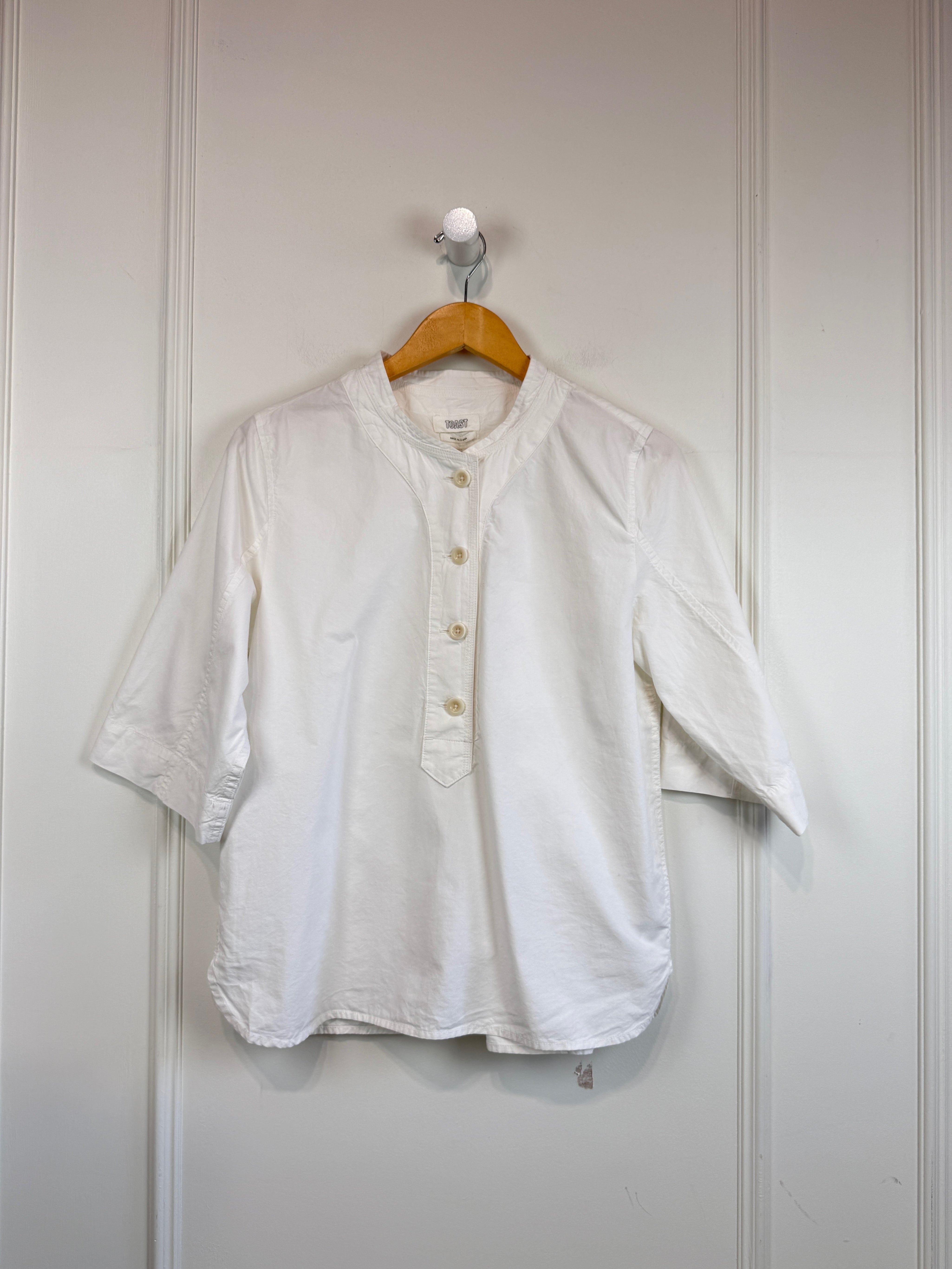 Toast White Button Blouse (8/M)