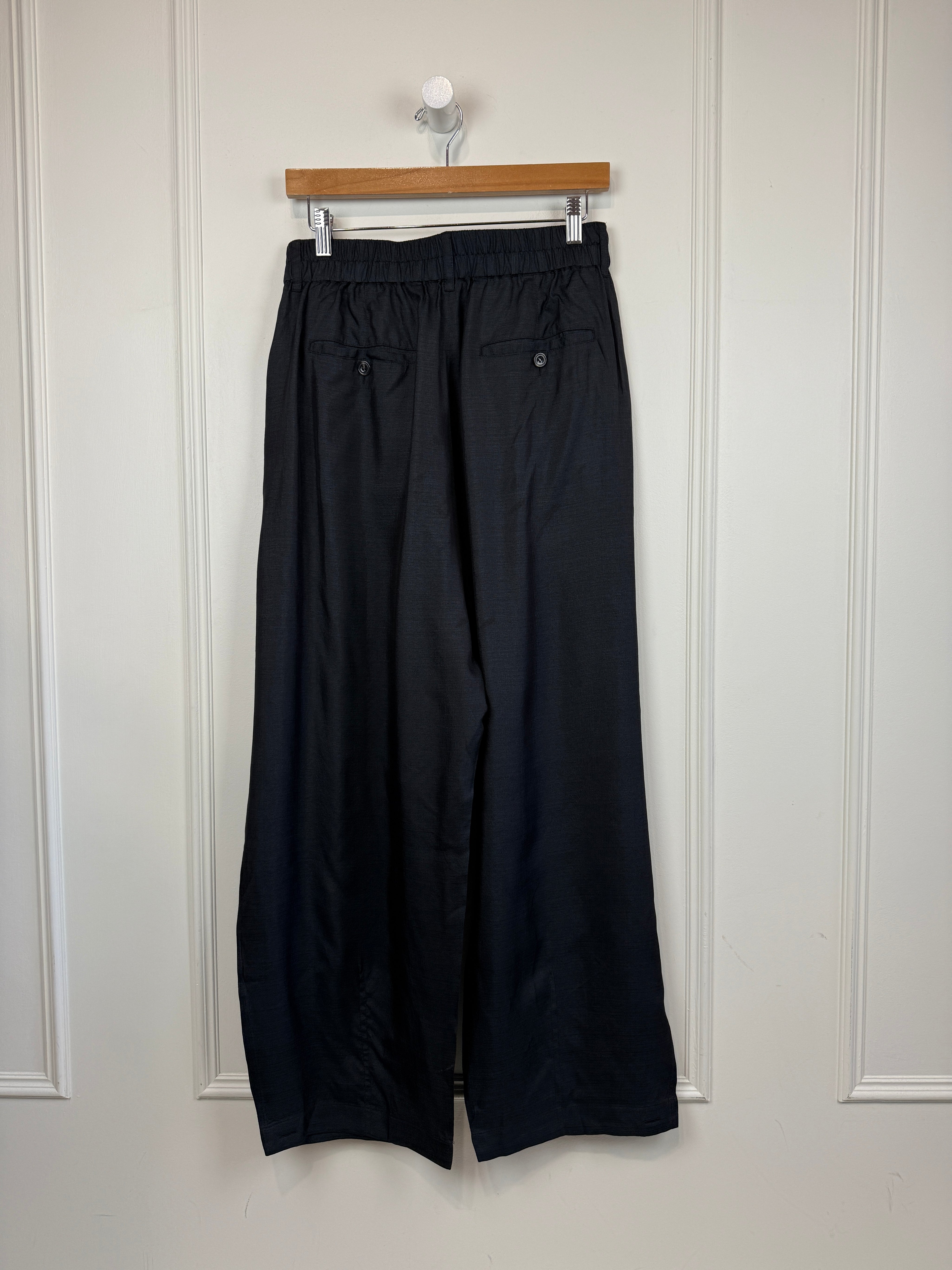 Soeur Black Silk Pants (40/L)