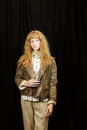 Free People Faux Leather Jacket (L)