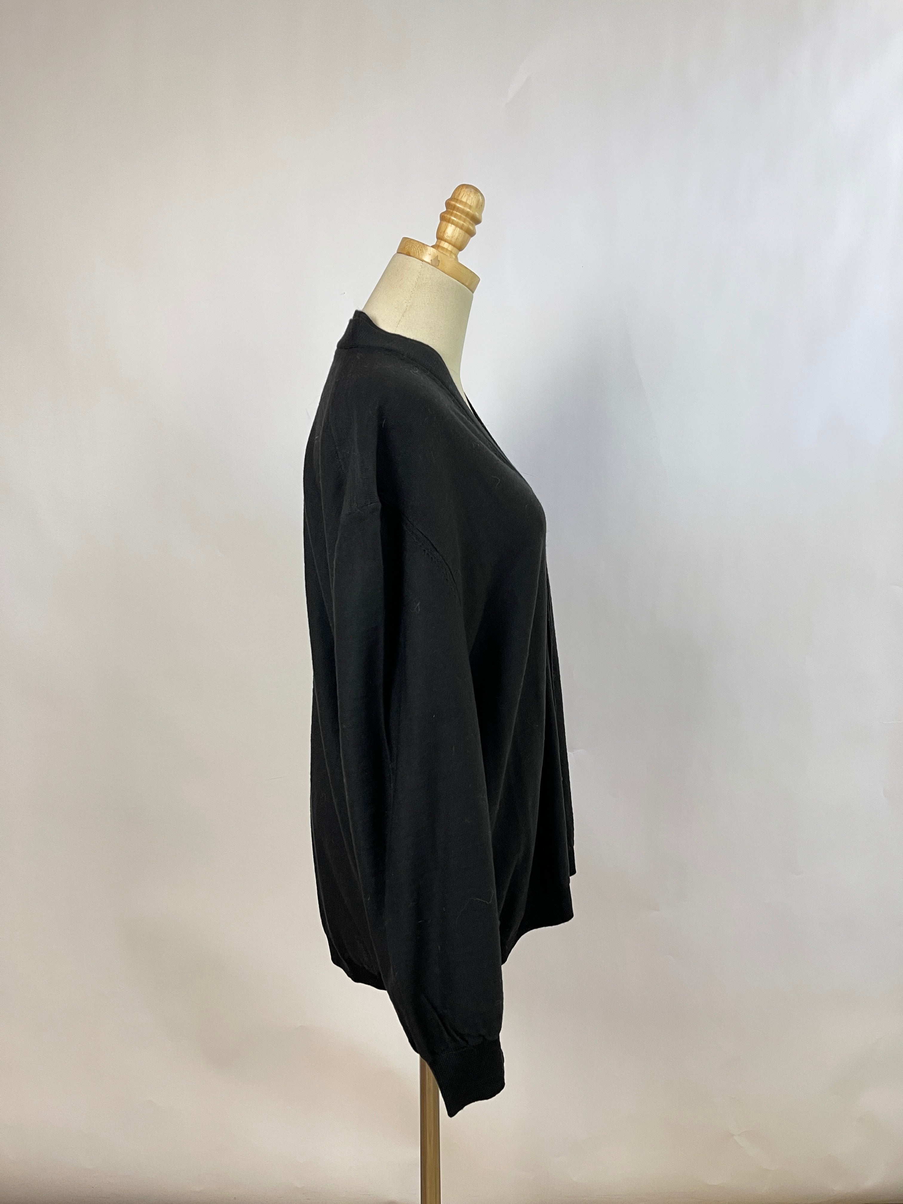 Lemaire Black Twisted Cardigan (XL)
