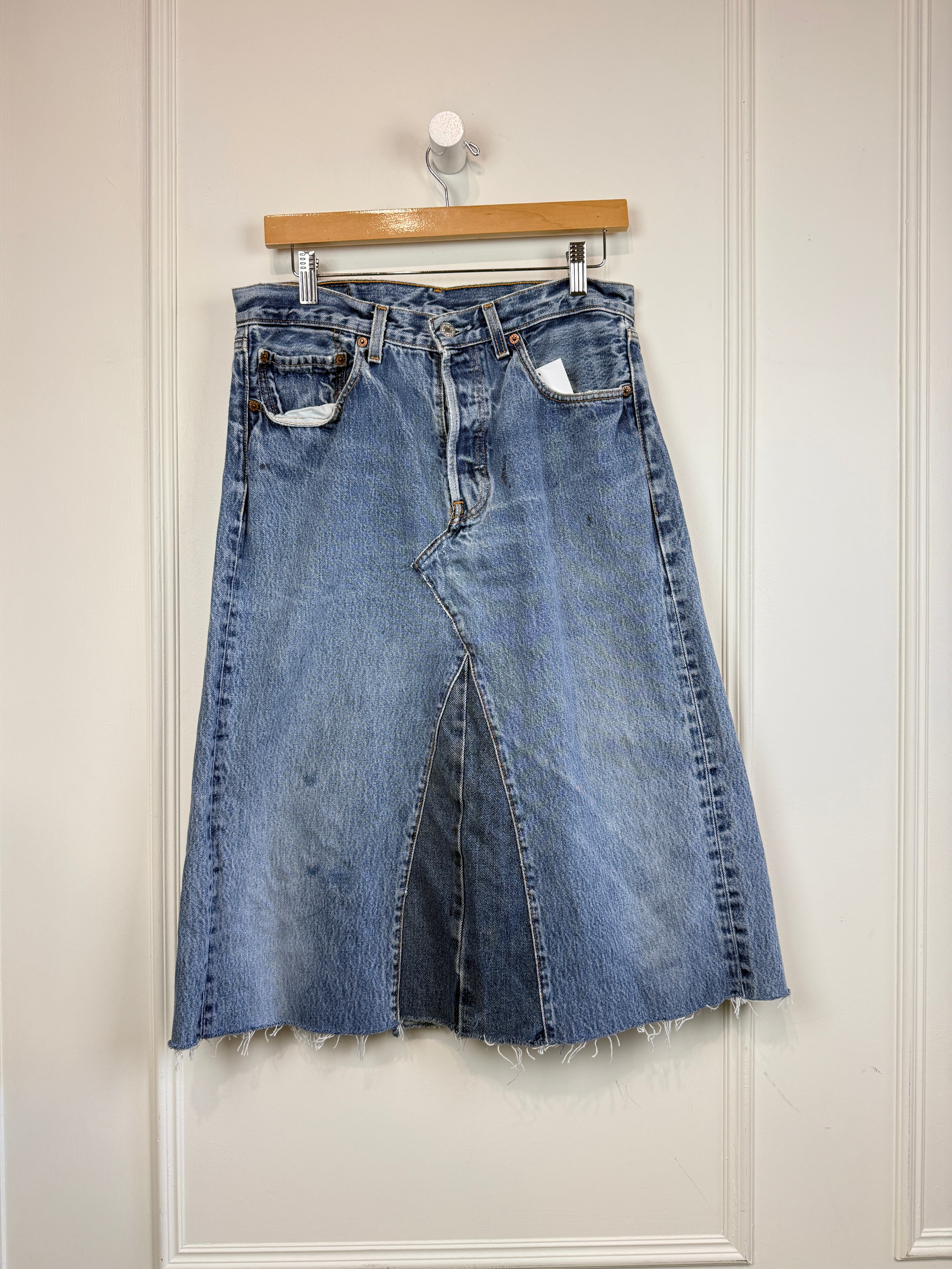 B-Sides Resewn Levi's Denim Skirt (S/26)